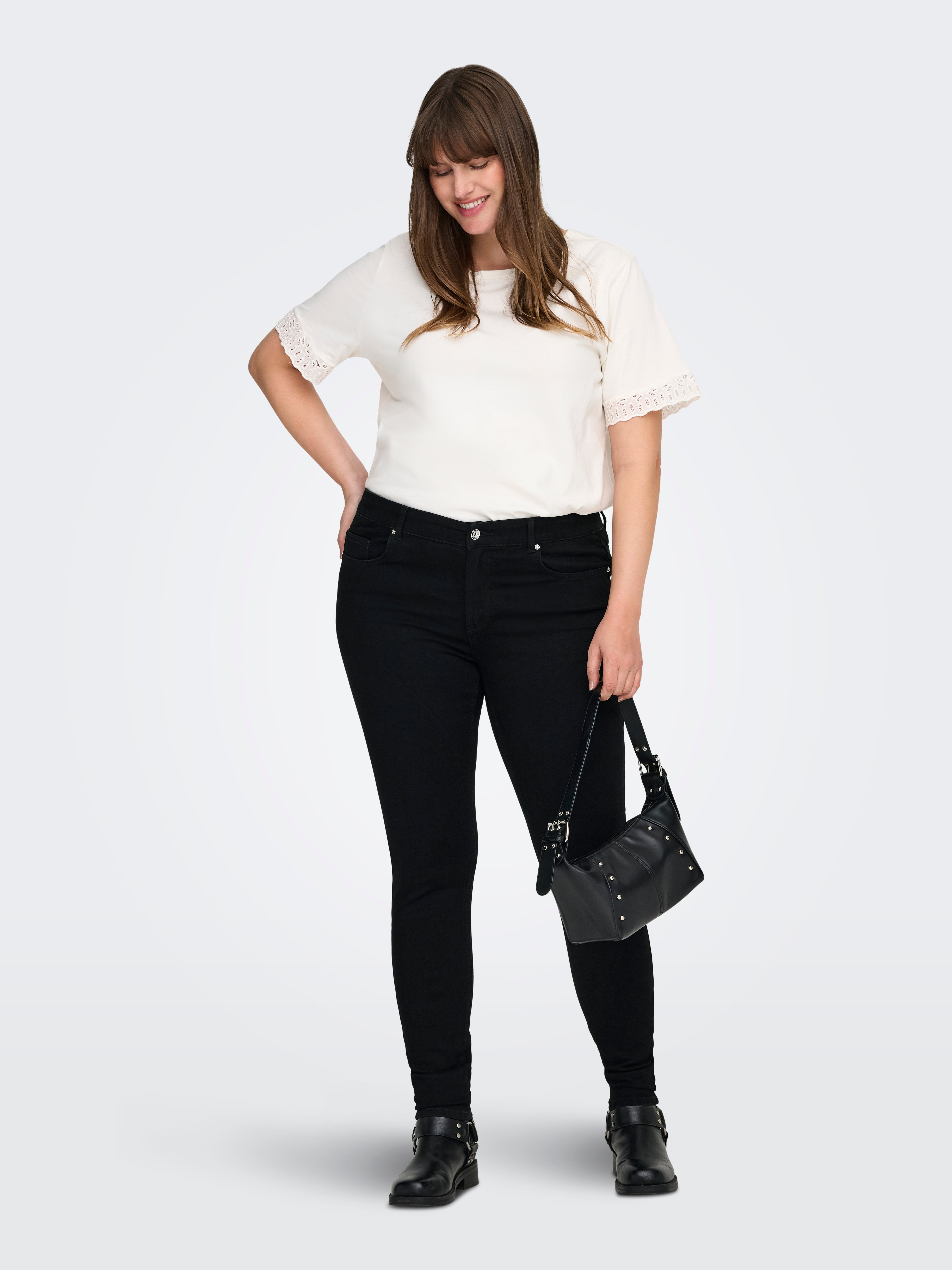 CARWILLY Skinny Fit Jeans Black Denim