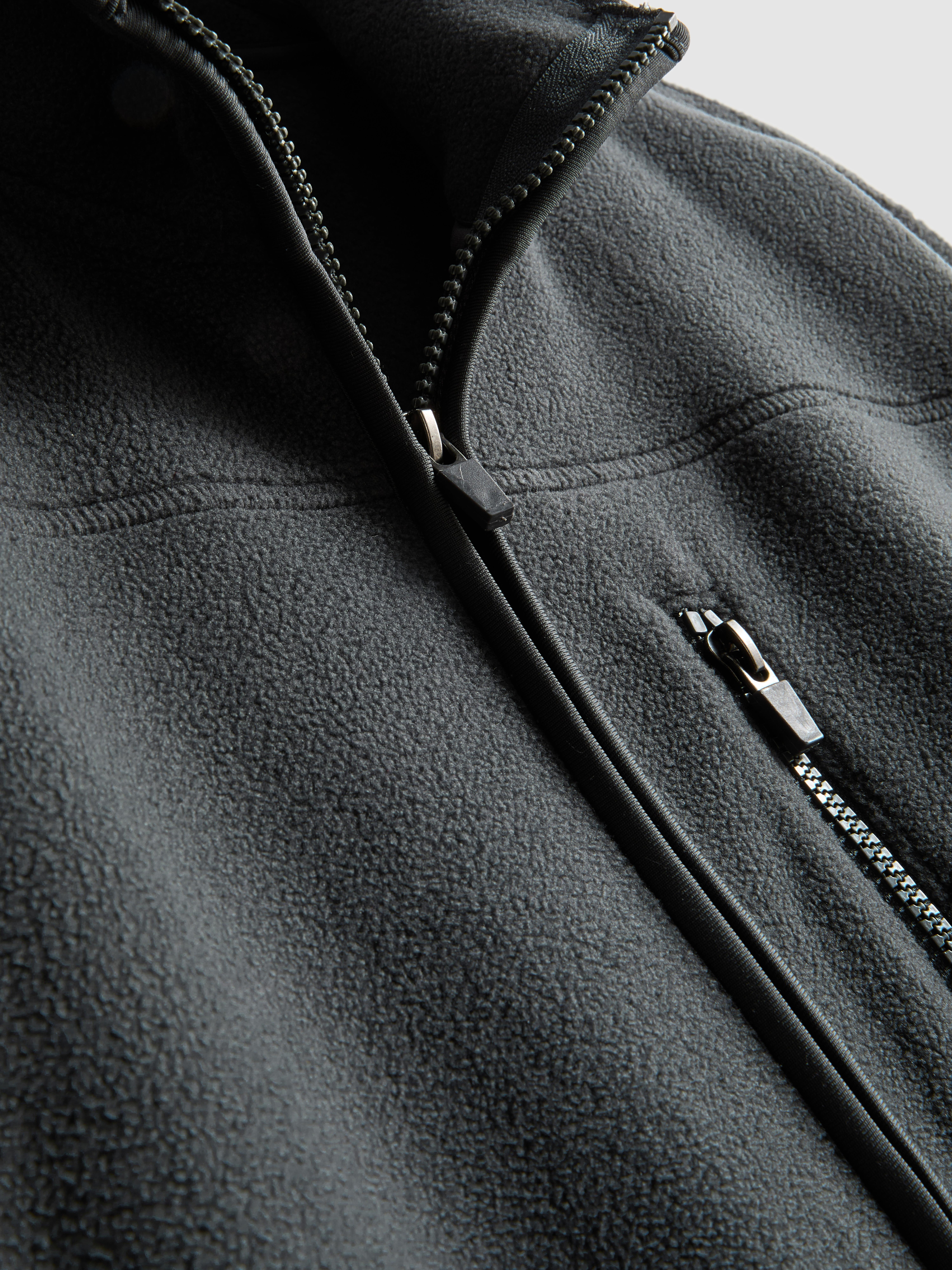 Zip-Up Fleece Jacket - Charcoal