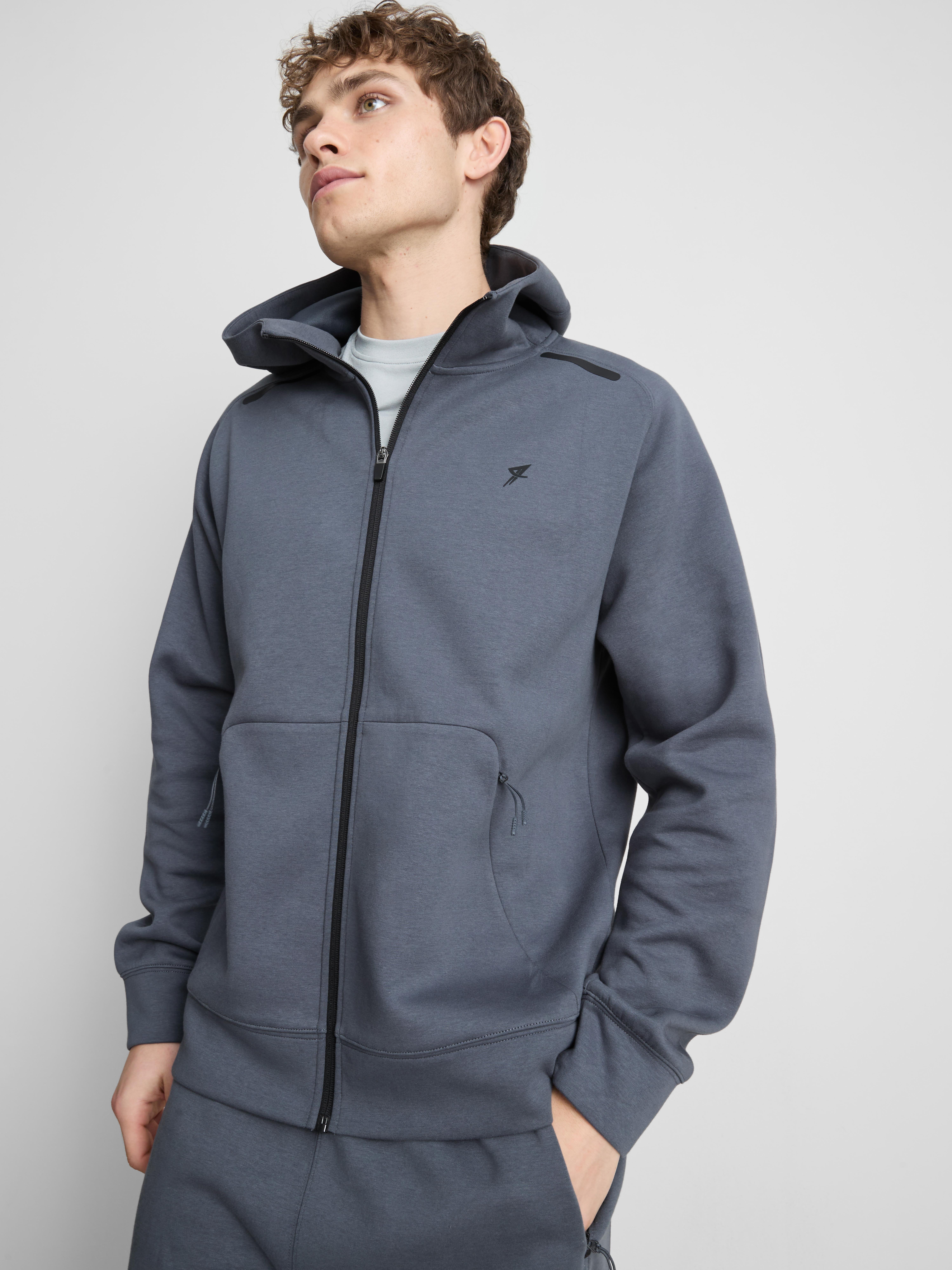 Zip-Up Gym Hoodie - Blue