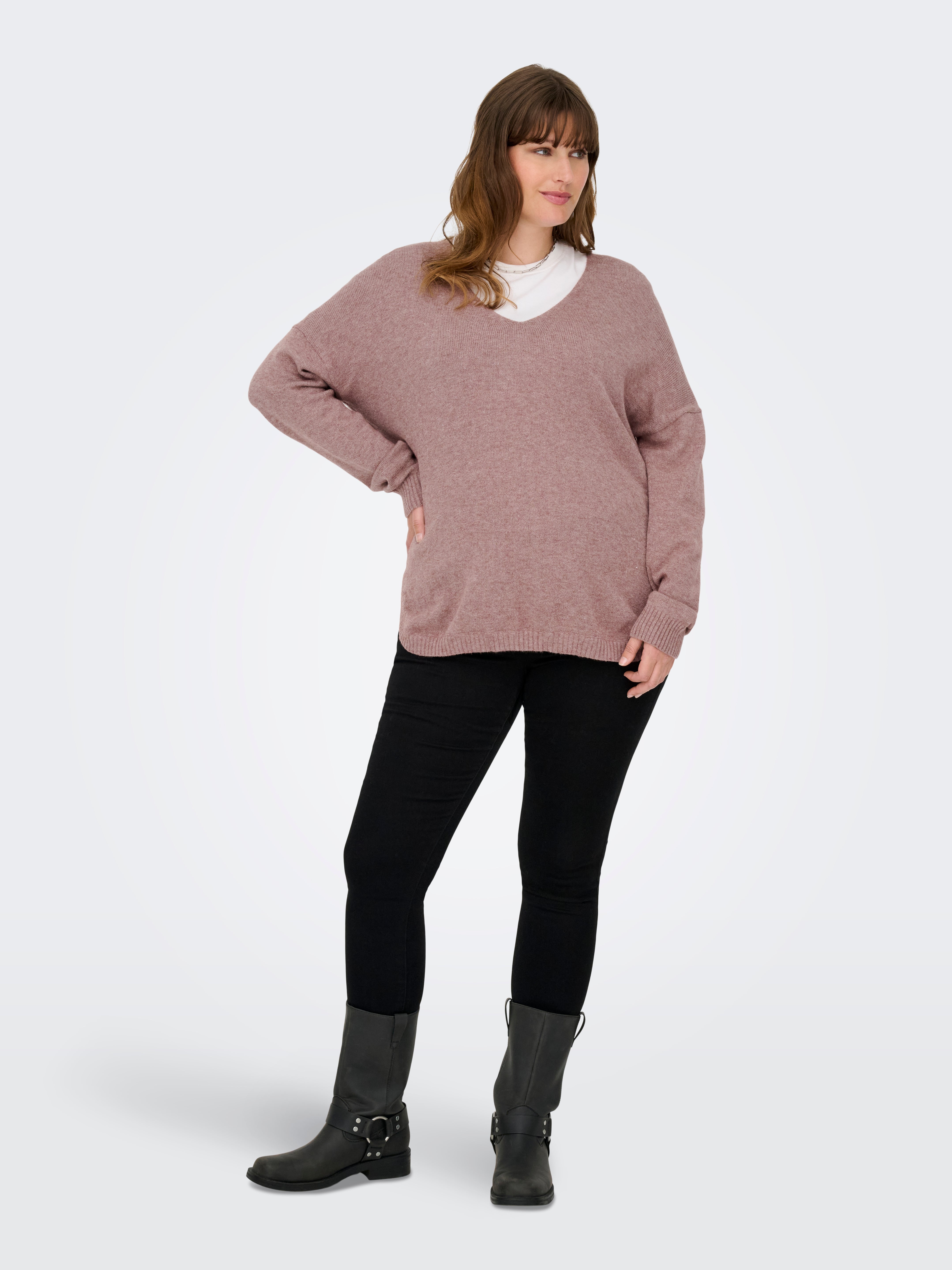 CARMARGARETA Knitted pullover Rose Brown