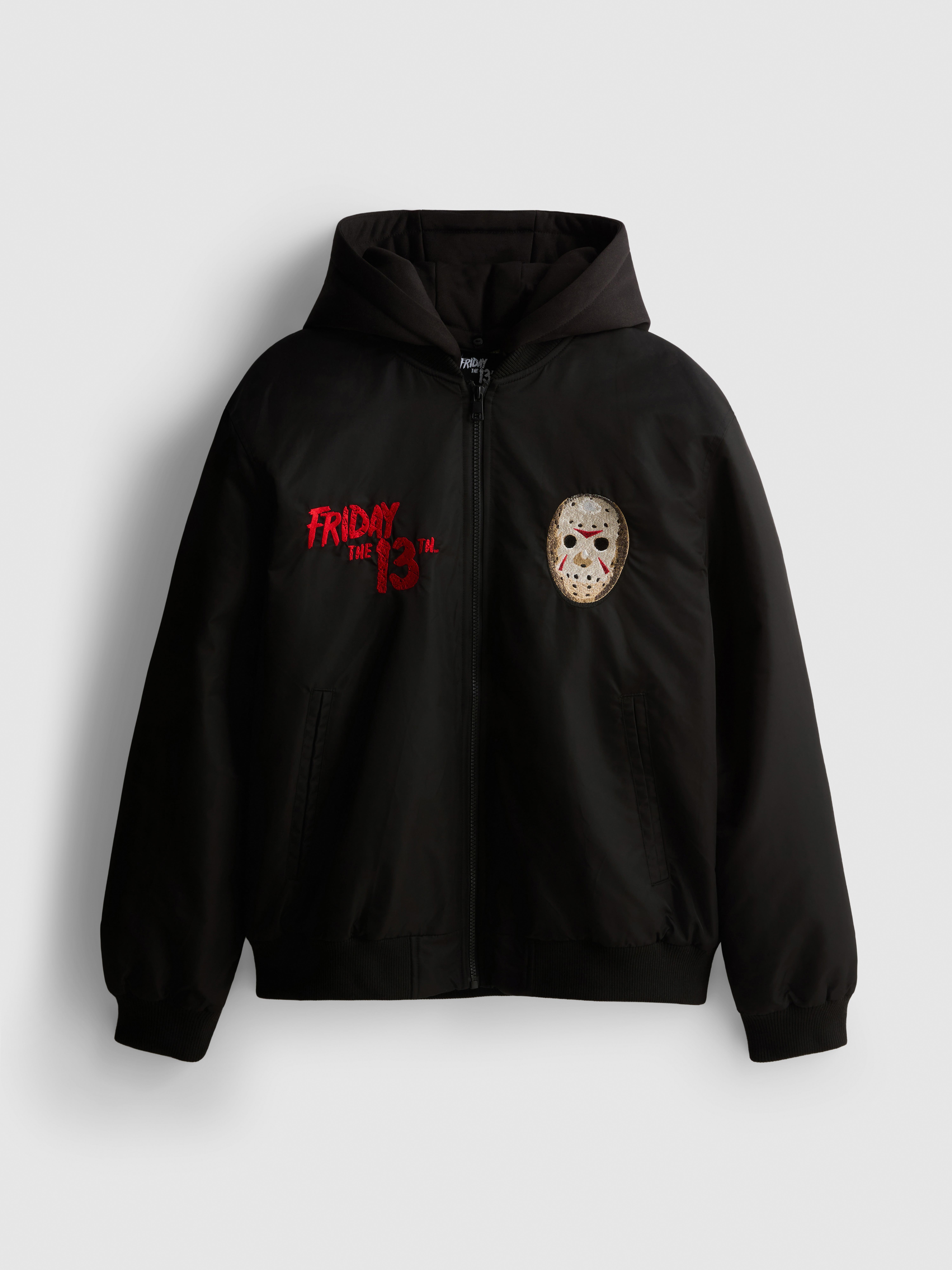 Friday The 13th Hooded Bomber Jacket - Black