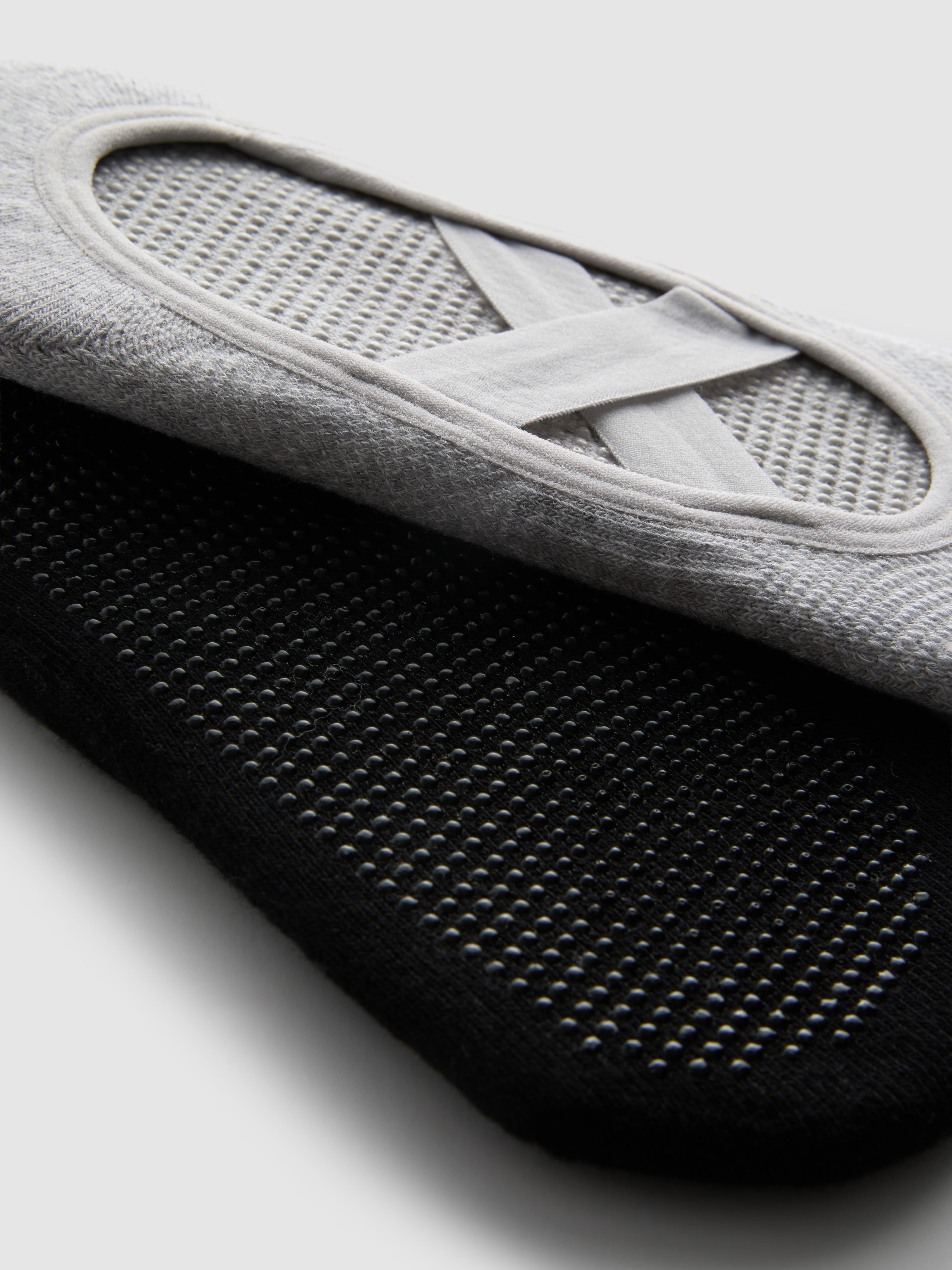2pk Yoga Grip Socks - Black