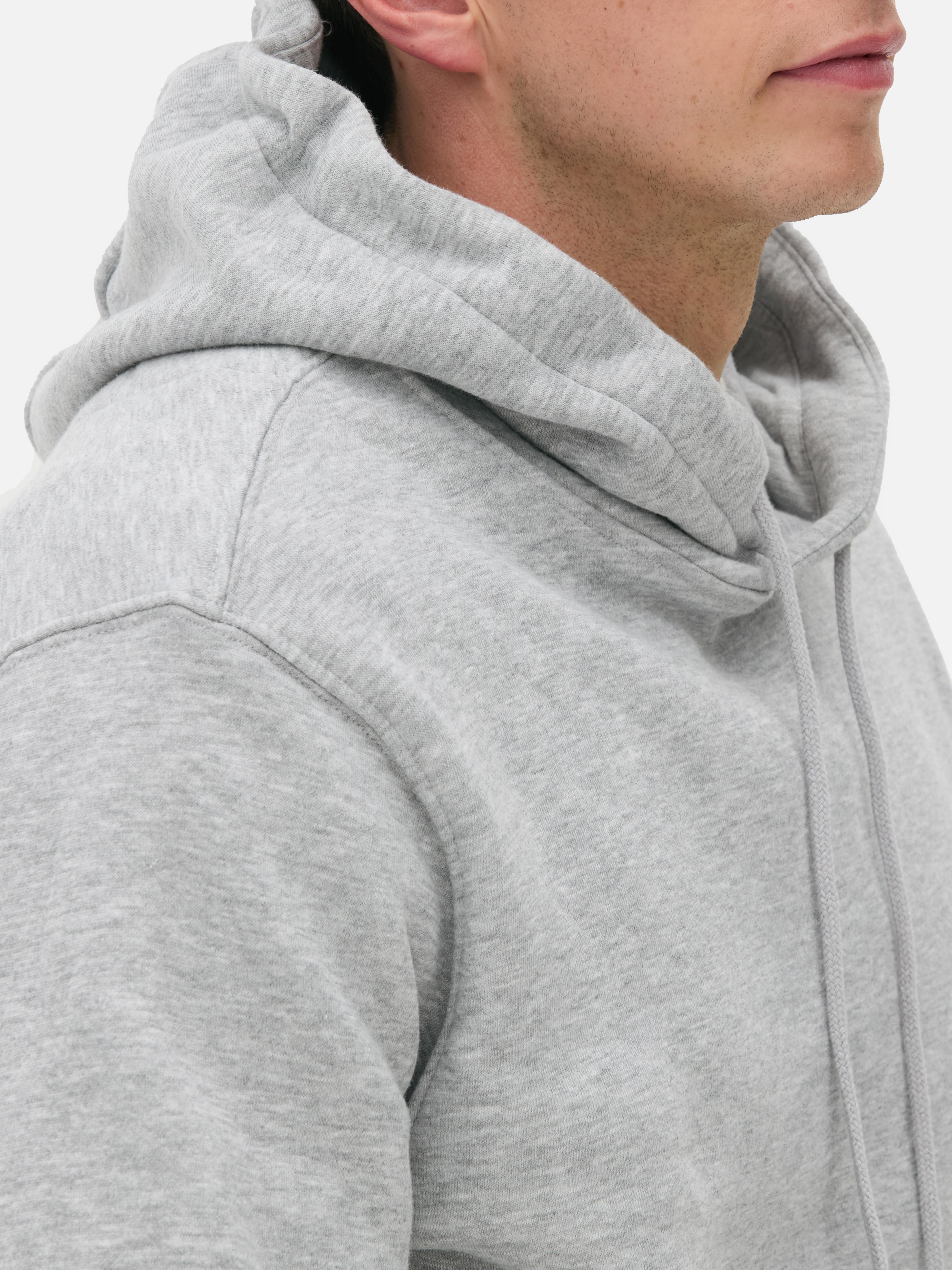 Cotton-Blend Pullover Hoodie - Gray