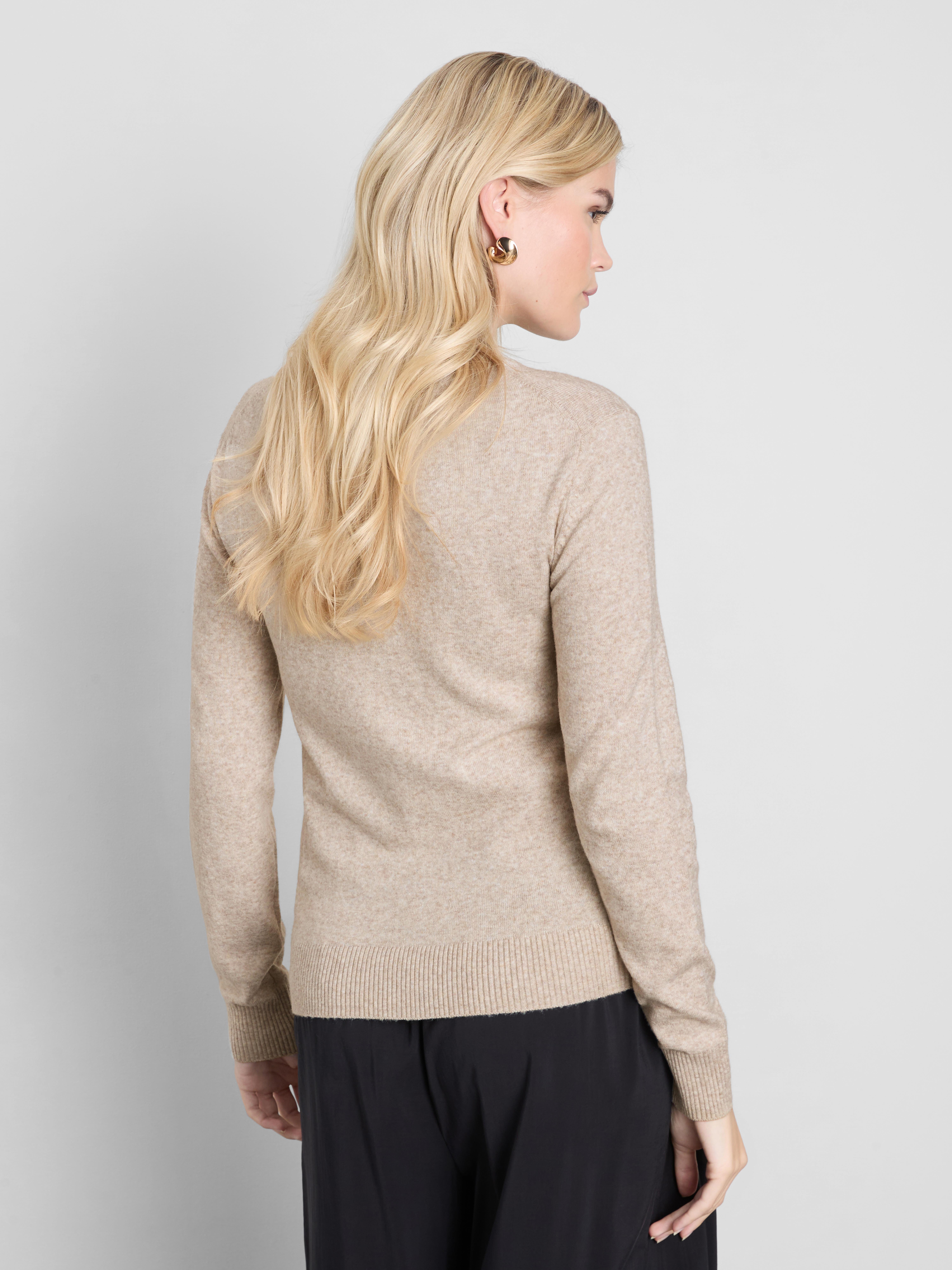 Soft Knitted Crew Neck Sweater - Oatmeal
