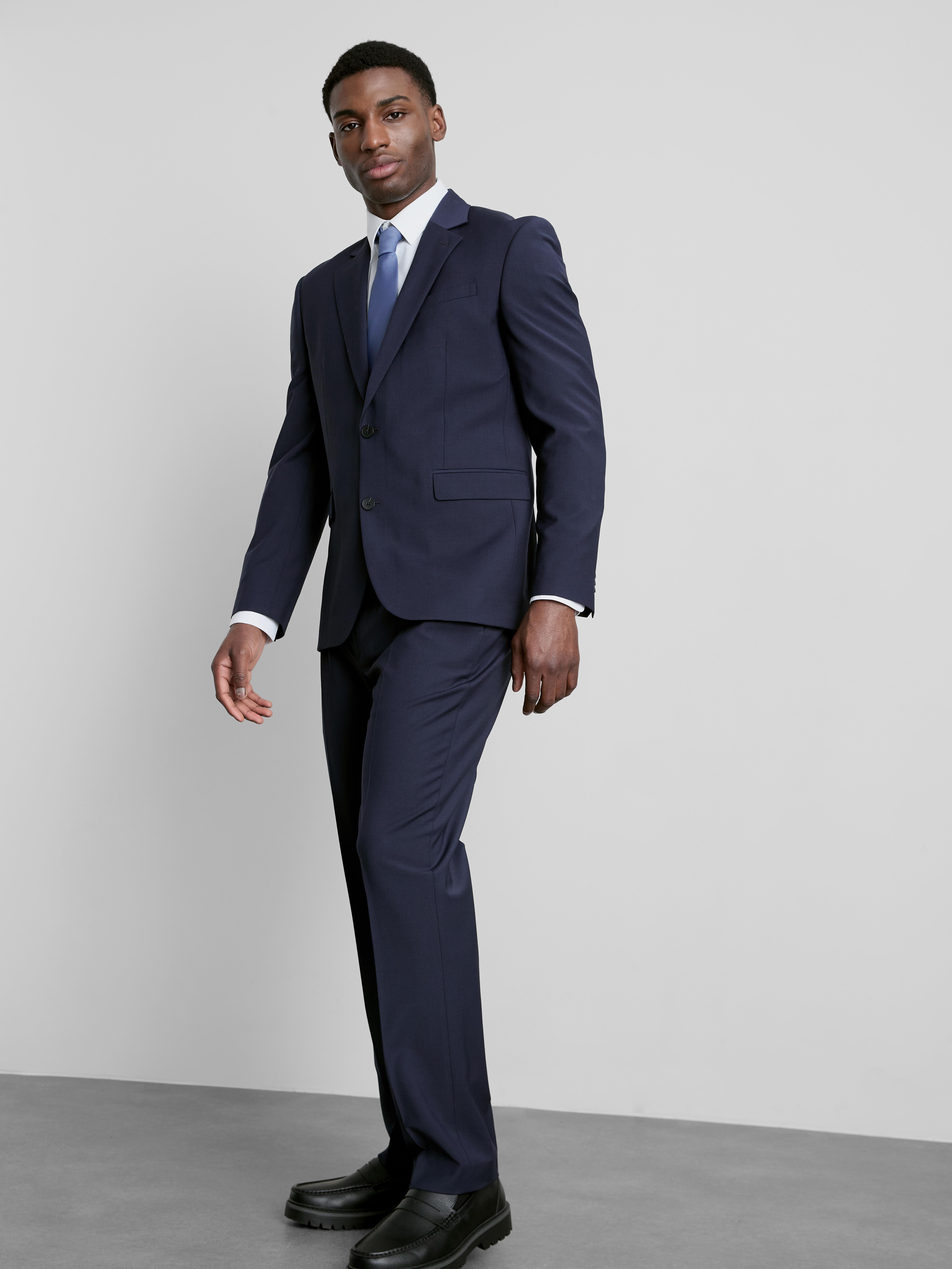 Regular Fit Classic Suit Pants - Navy