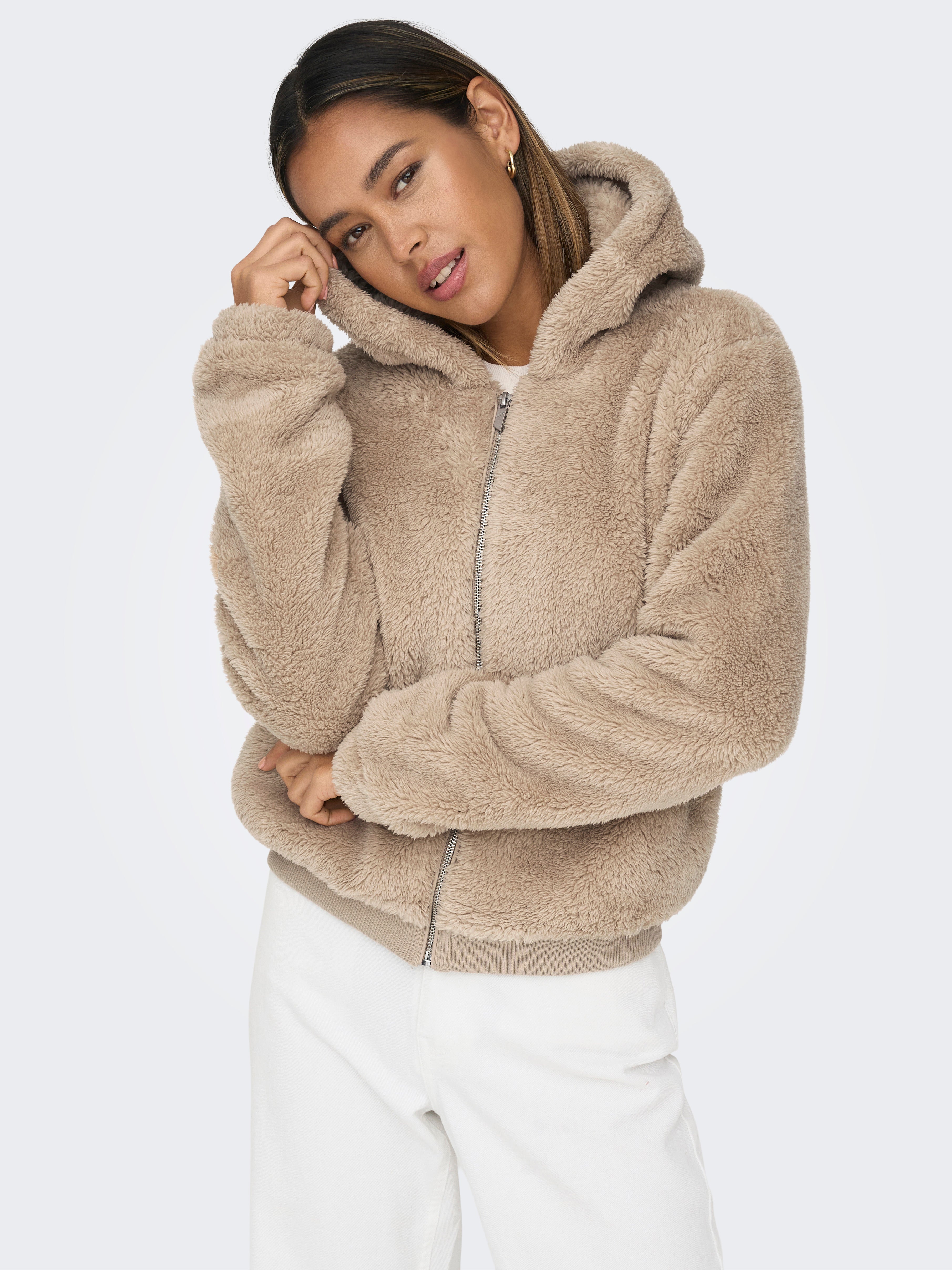 ONLNEWANNA Teddy coat Humus