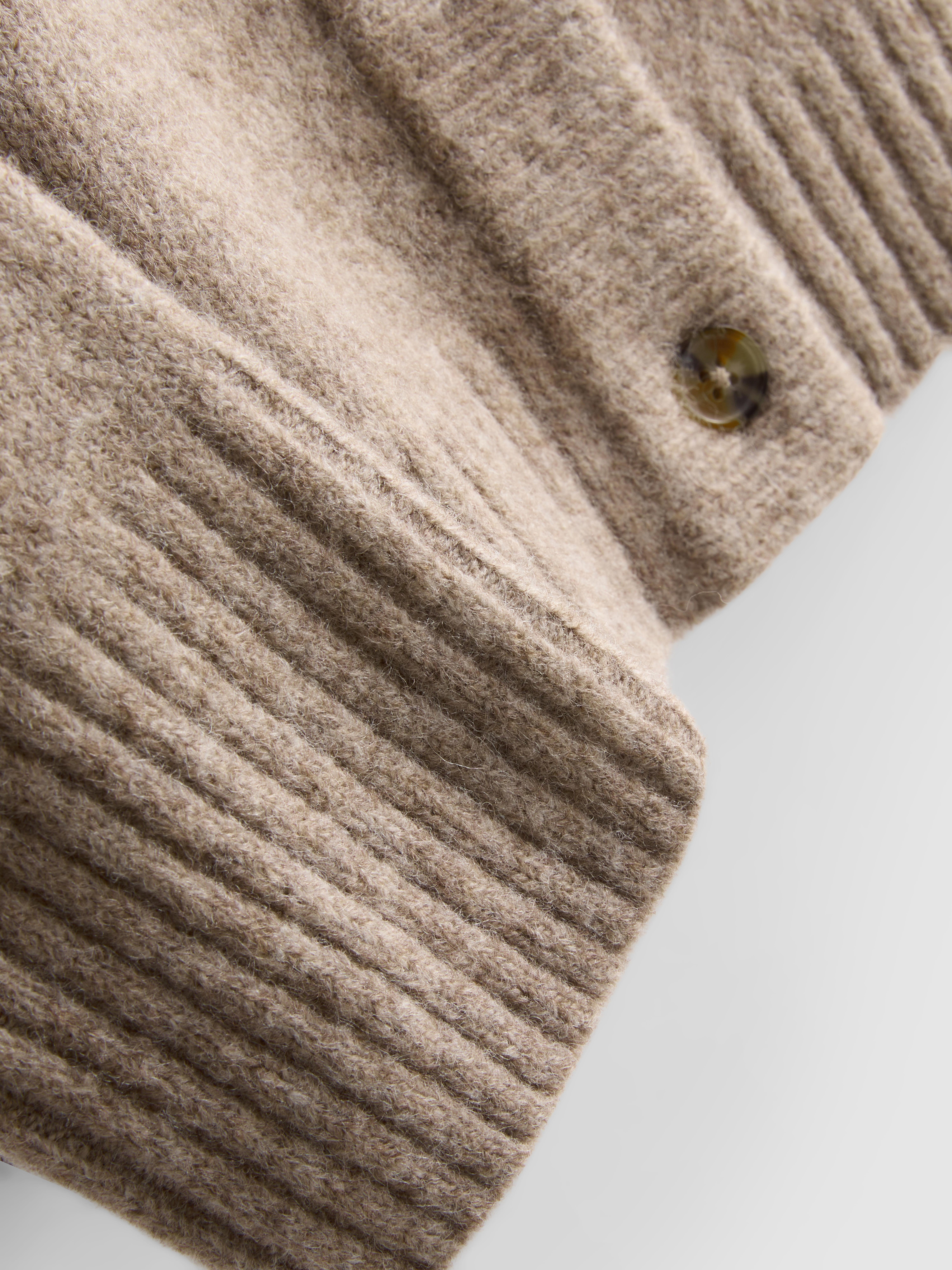 V-Neck Cardigan - Taupe