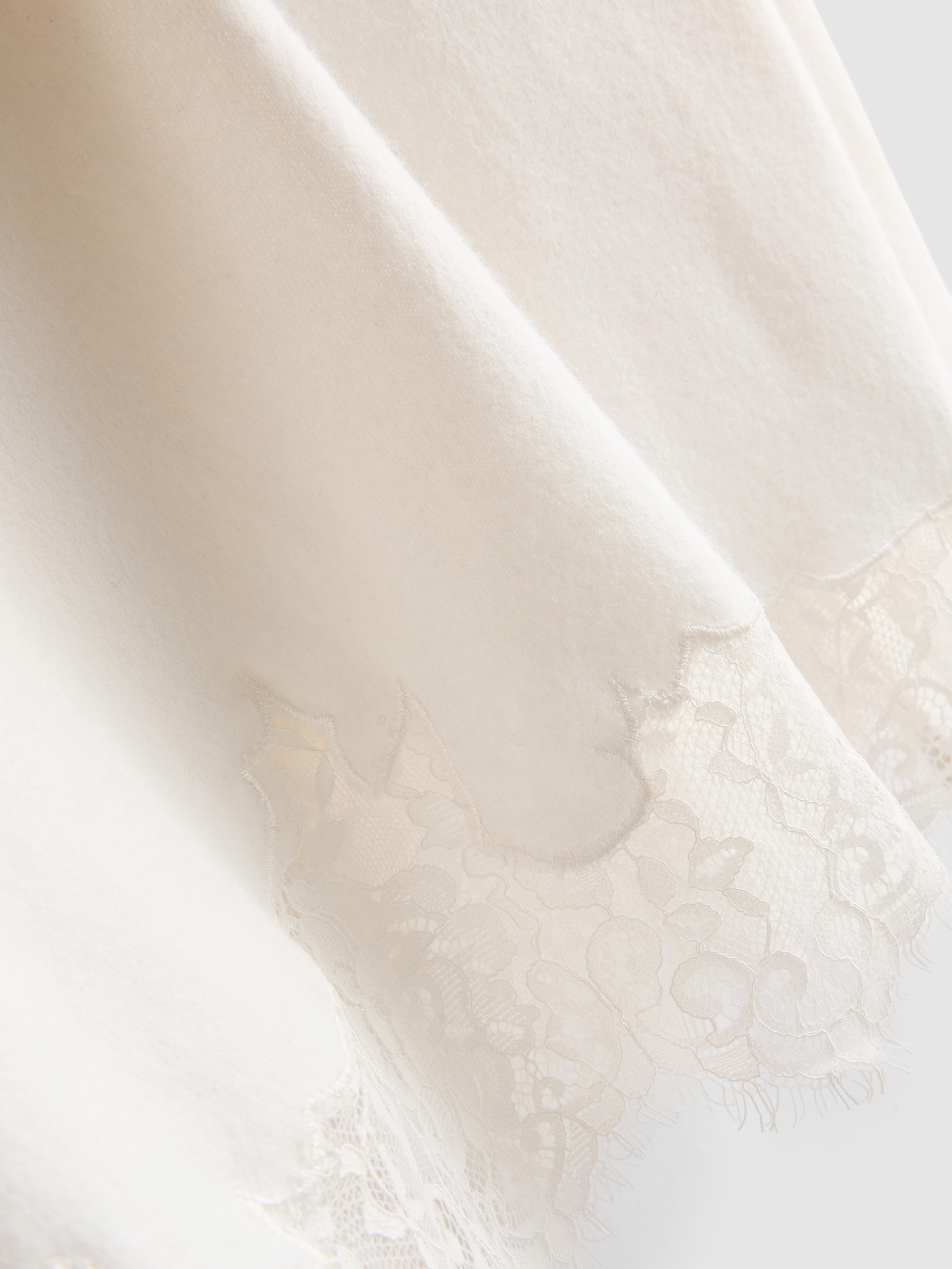 Relaxed Lace-Hem Sweater - Ivory