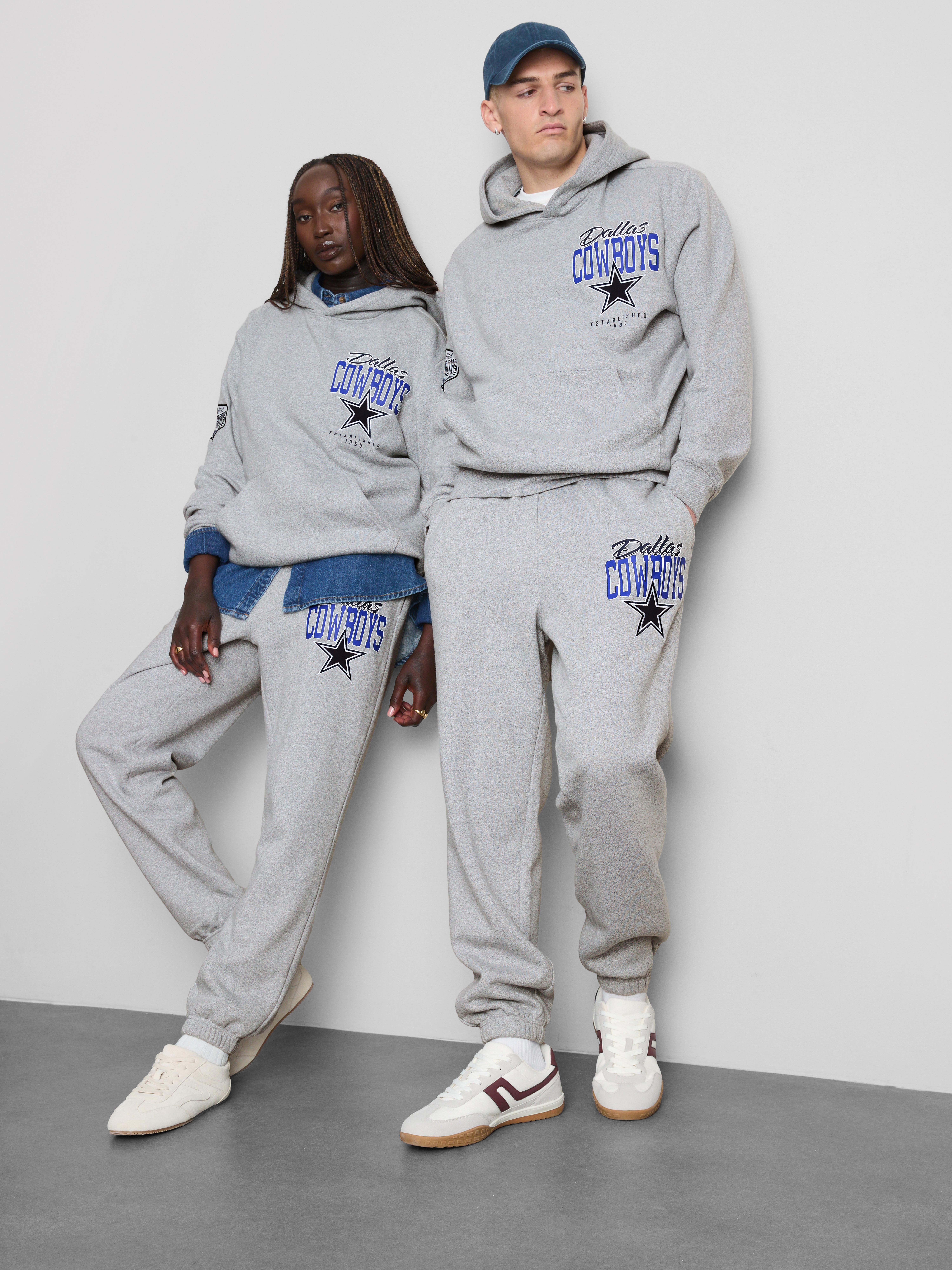 NFL Dallas Cowboys Cotton-Rich Hoodie - Gray
