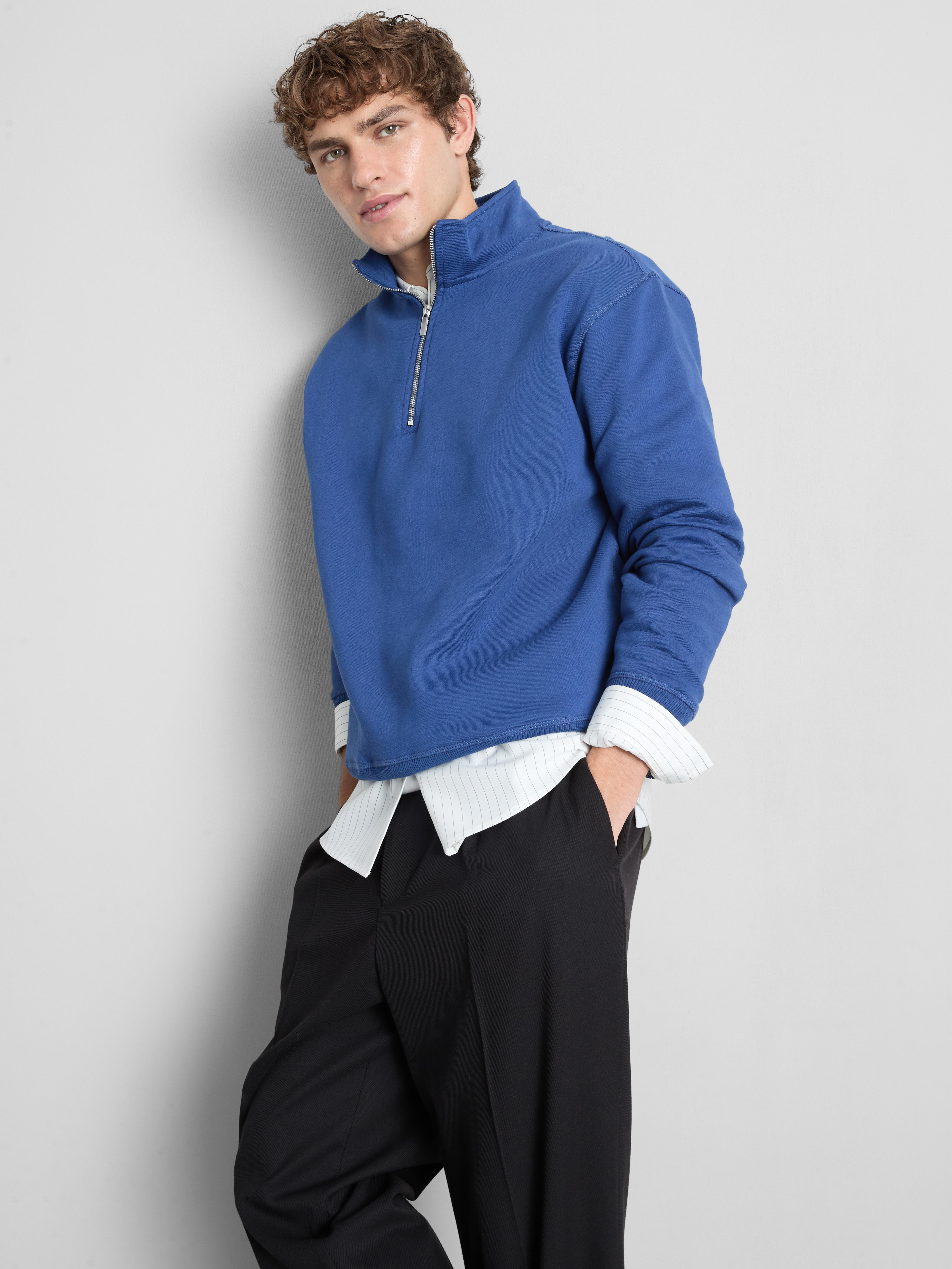 Half-Zip Sweatshirt - Blue