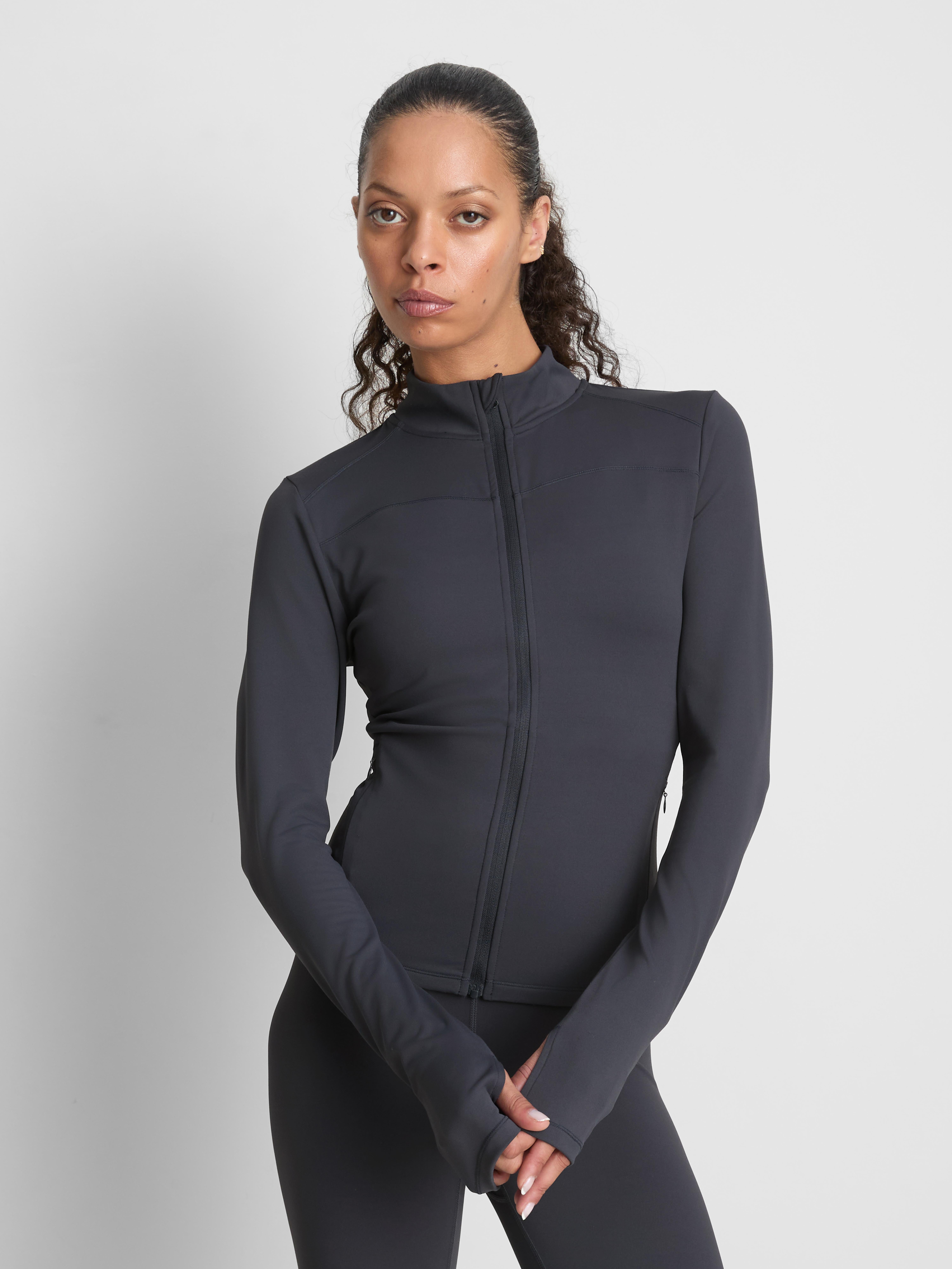Buttery Soft Zip Through Active Jacket - Petrol