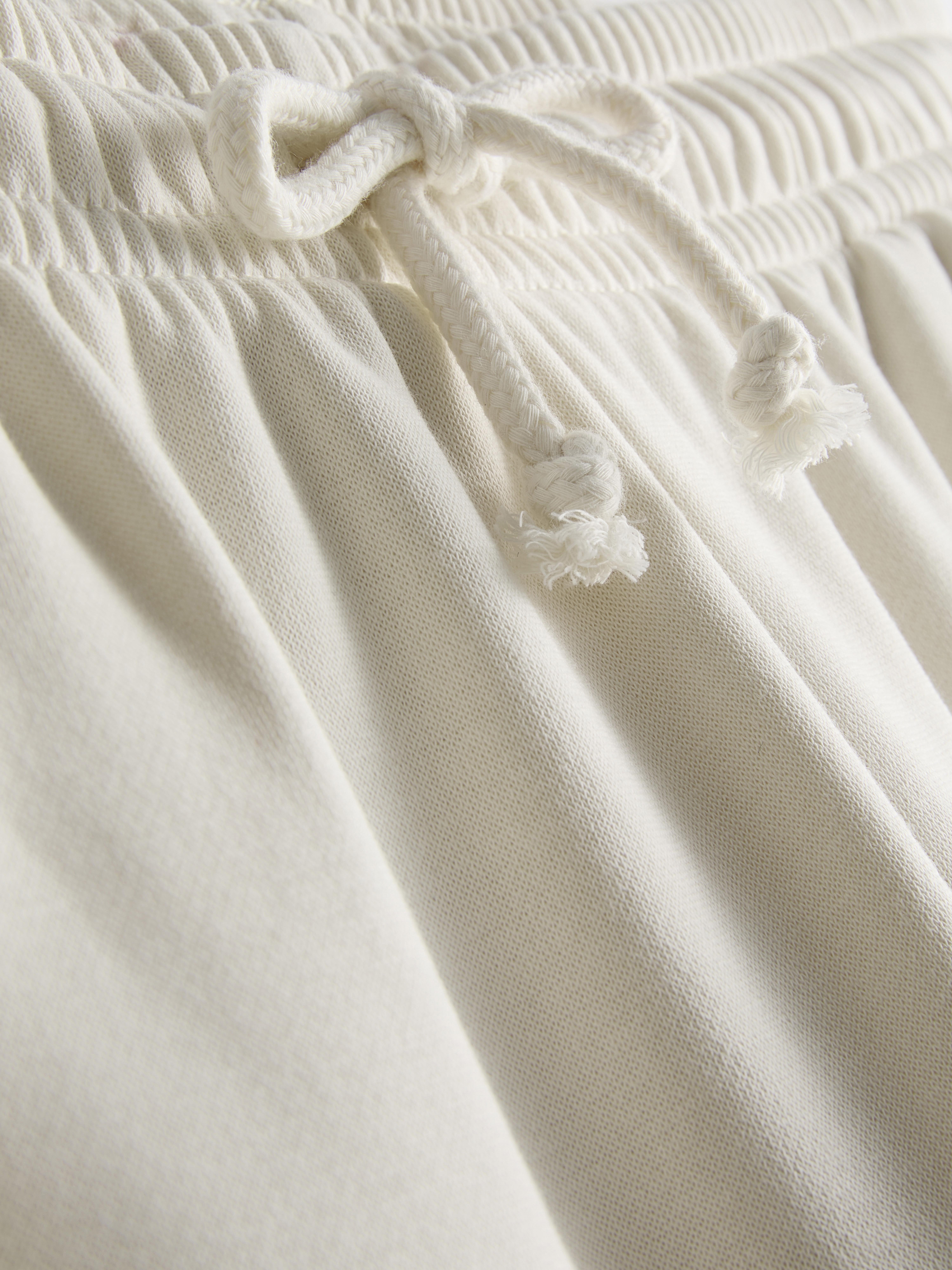 Cotton-Blend Straight-Leg Joggers - Ivory