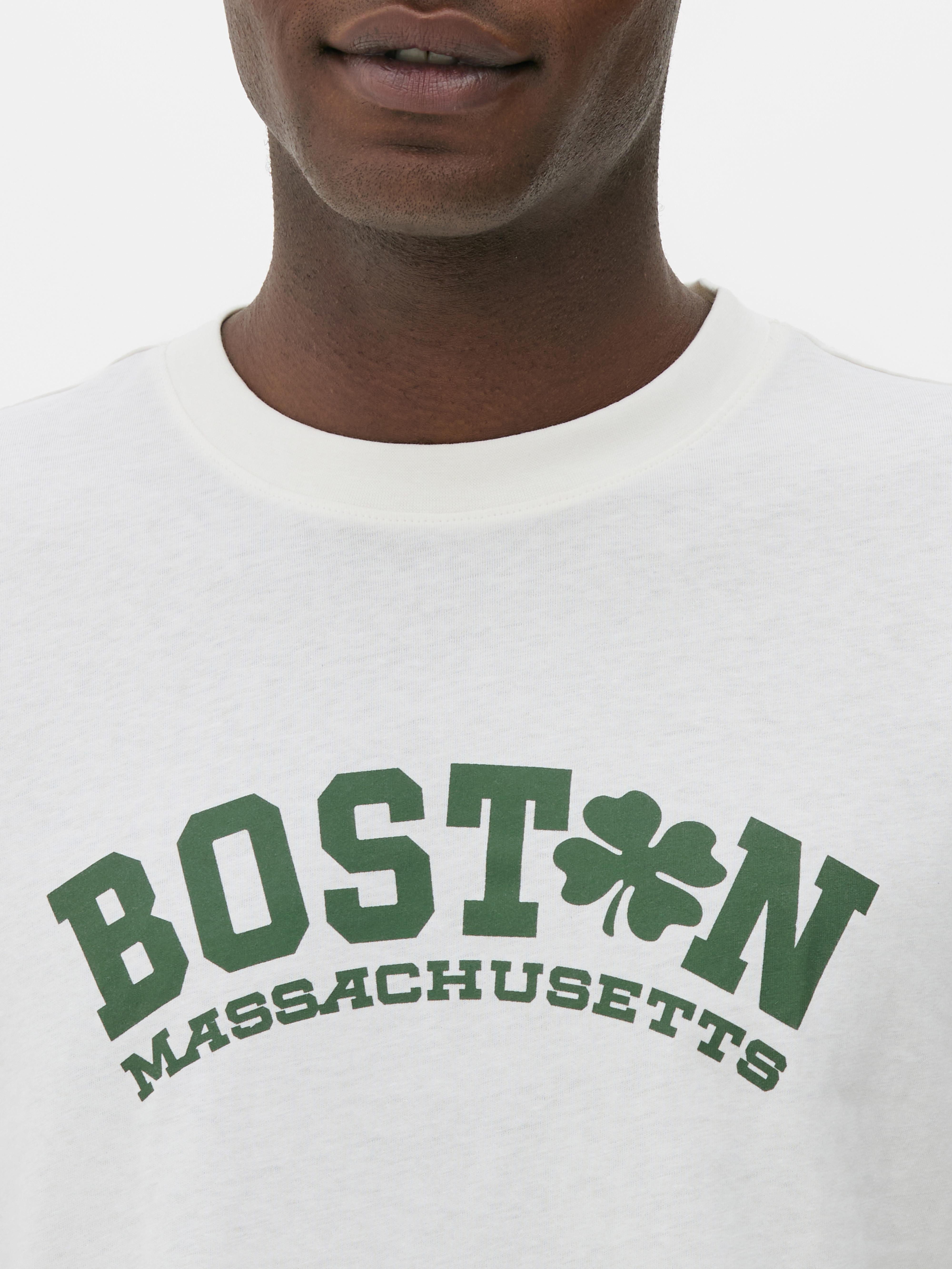 Boston Print T-Shirt - Ivory