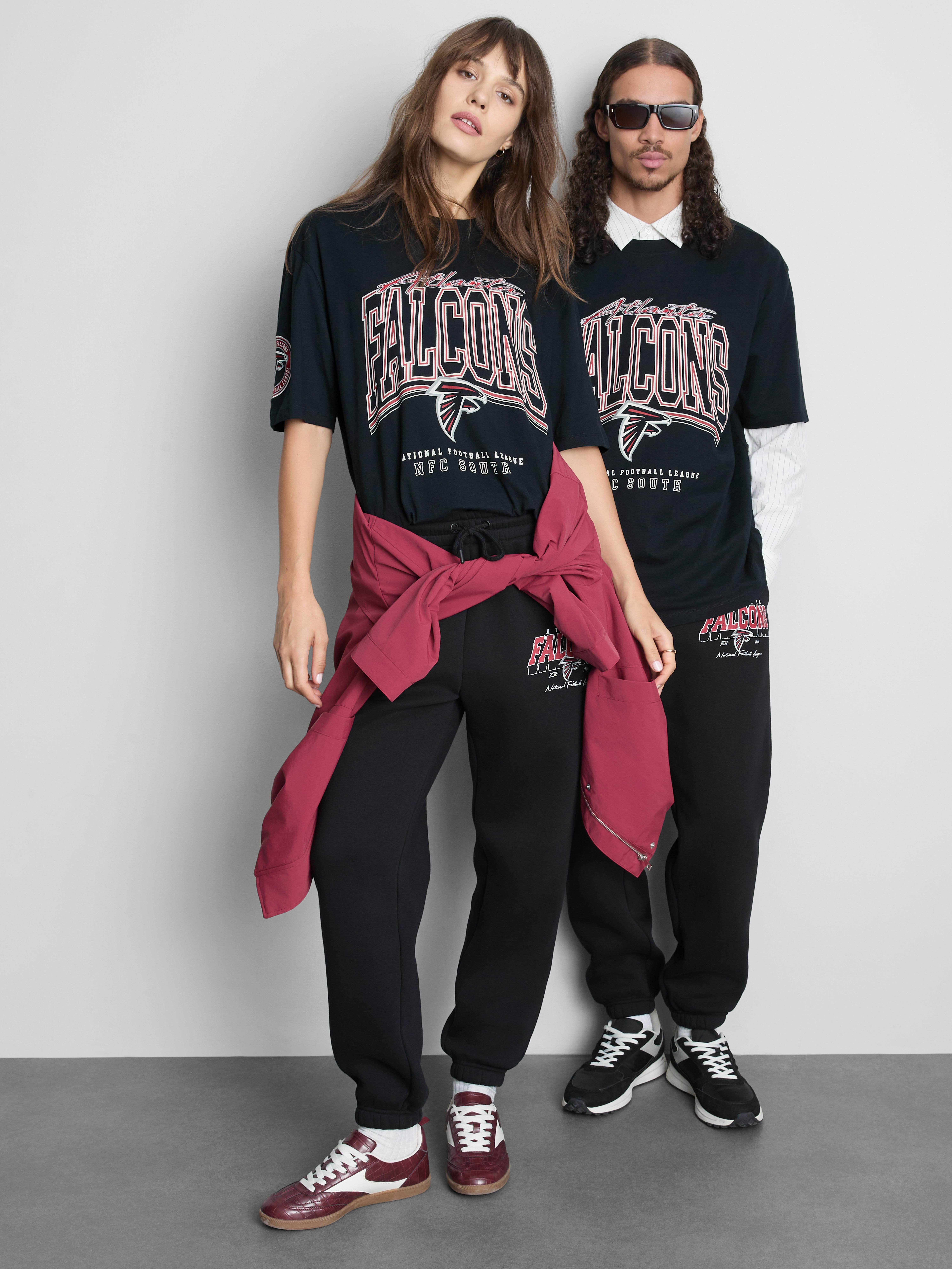 NFL Atlanta Falcons Pure Cotton Graphic T-Shirt - Black