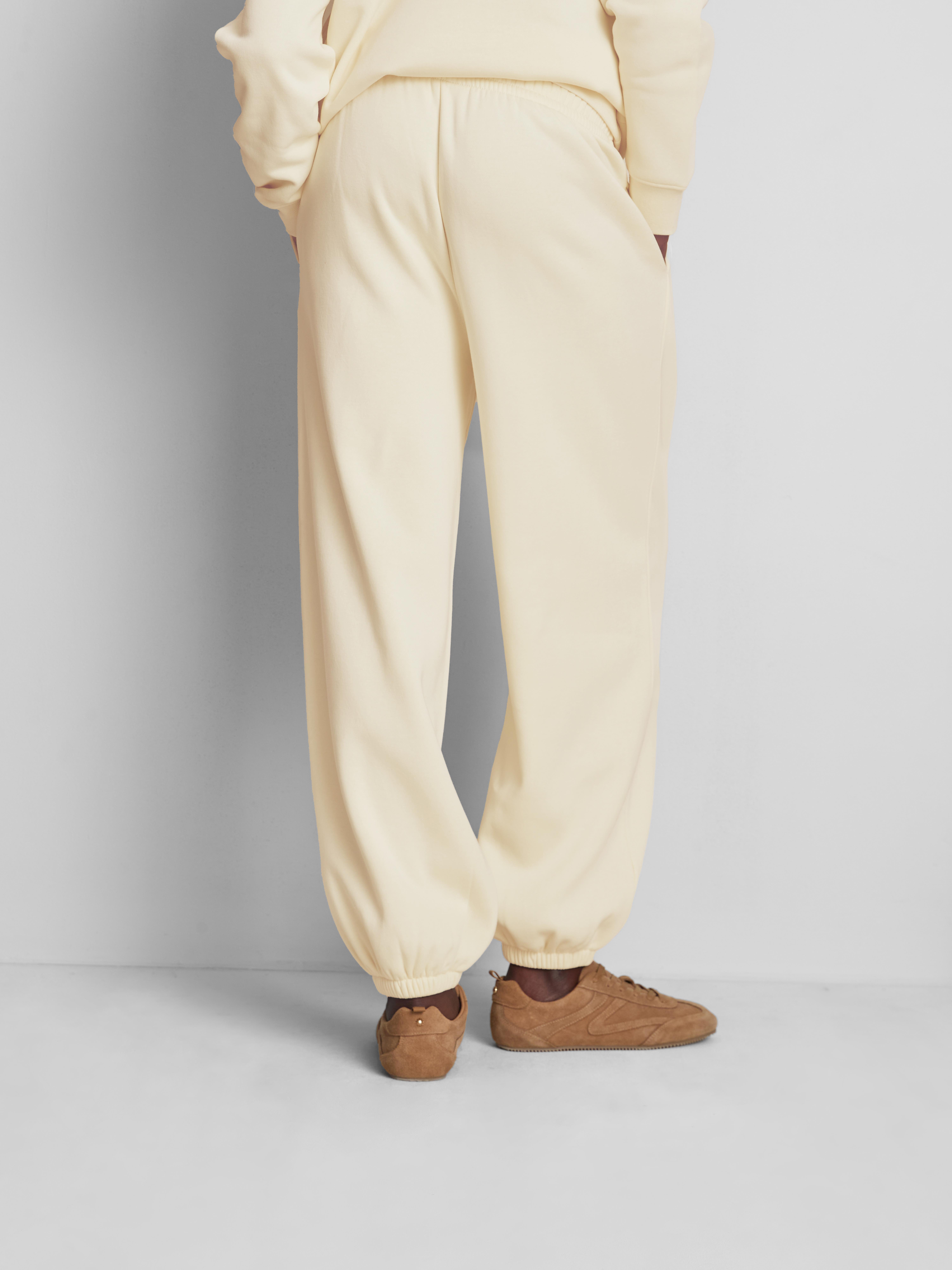 Cotton Blend Cuffed Joggers - Lemon