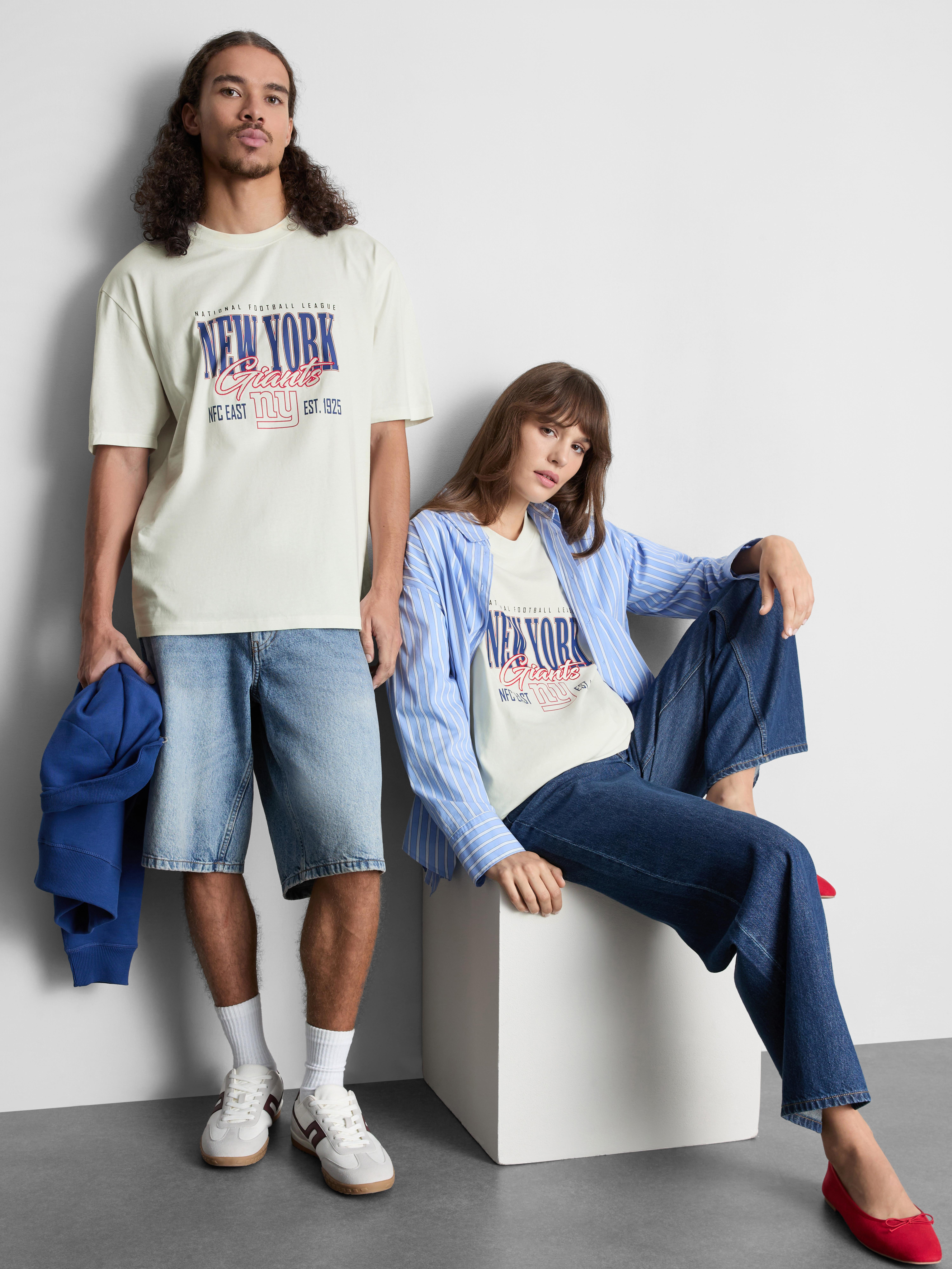 NFL New York Giants Pure Cotton Graphic T-Shirt - Ivory