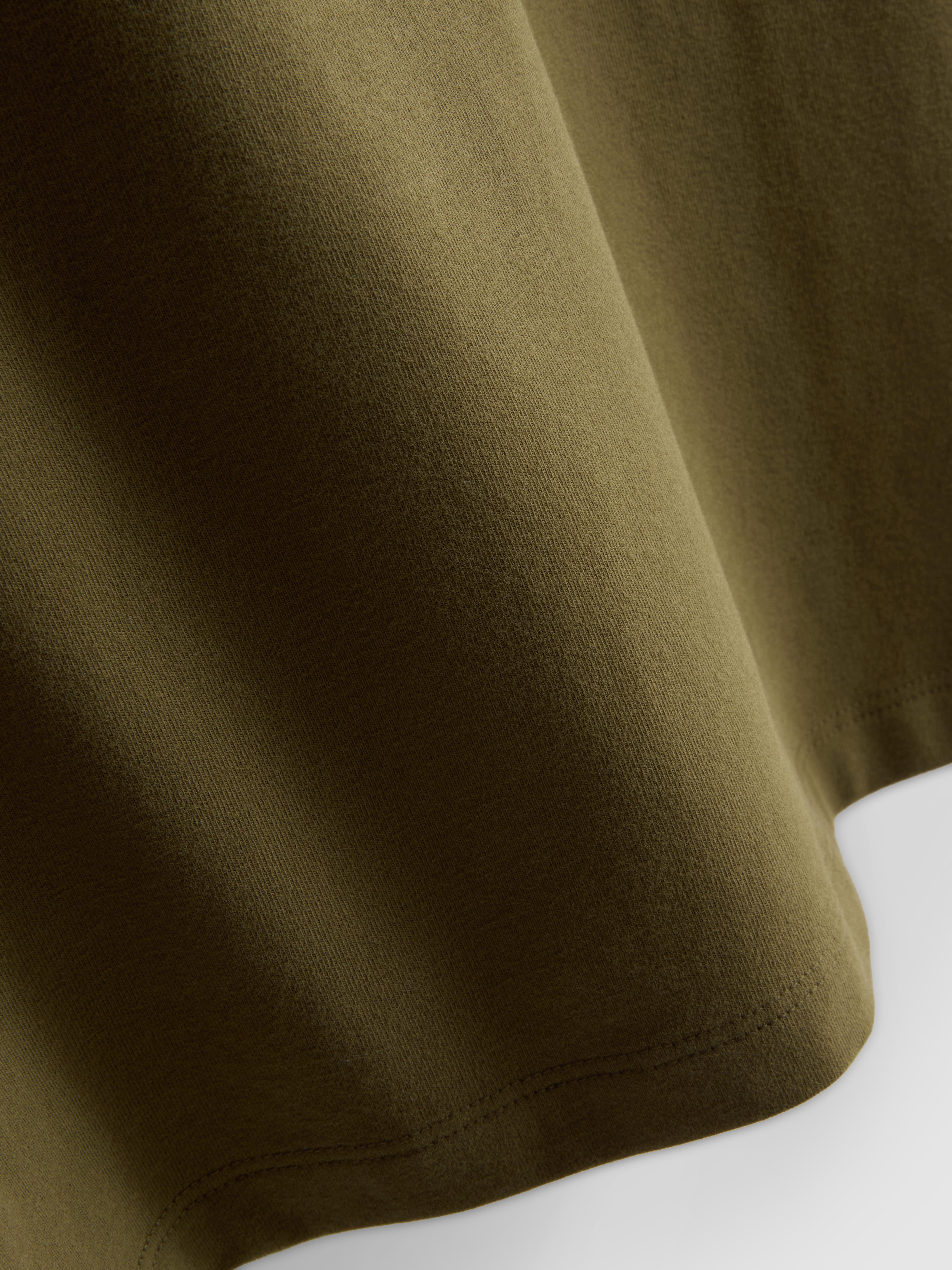 Paula Echevarría Cap-Sleeve Slogan Tee - Olive