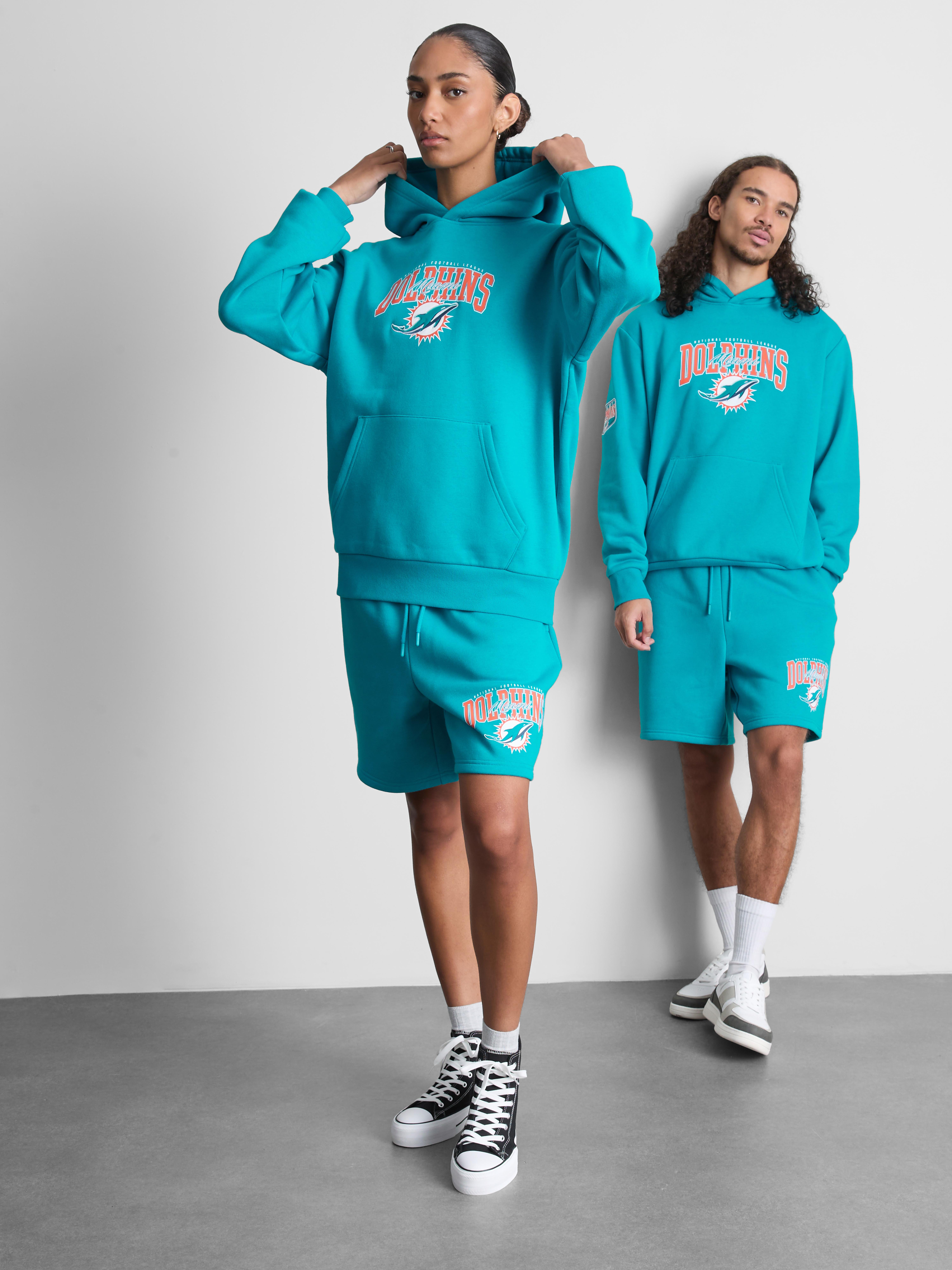 NFL Miami Dolphins Cotton-Rich Hoodie - Teal