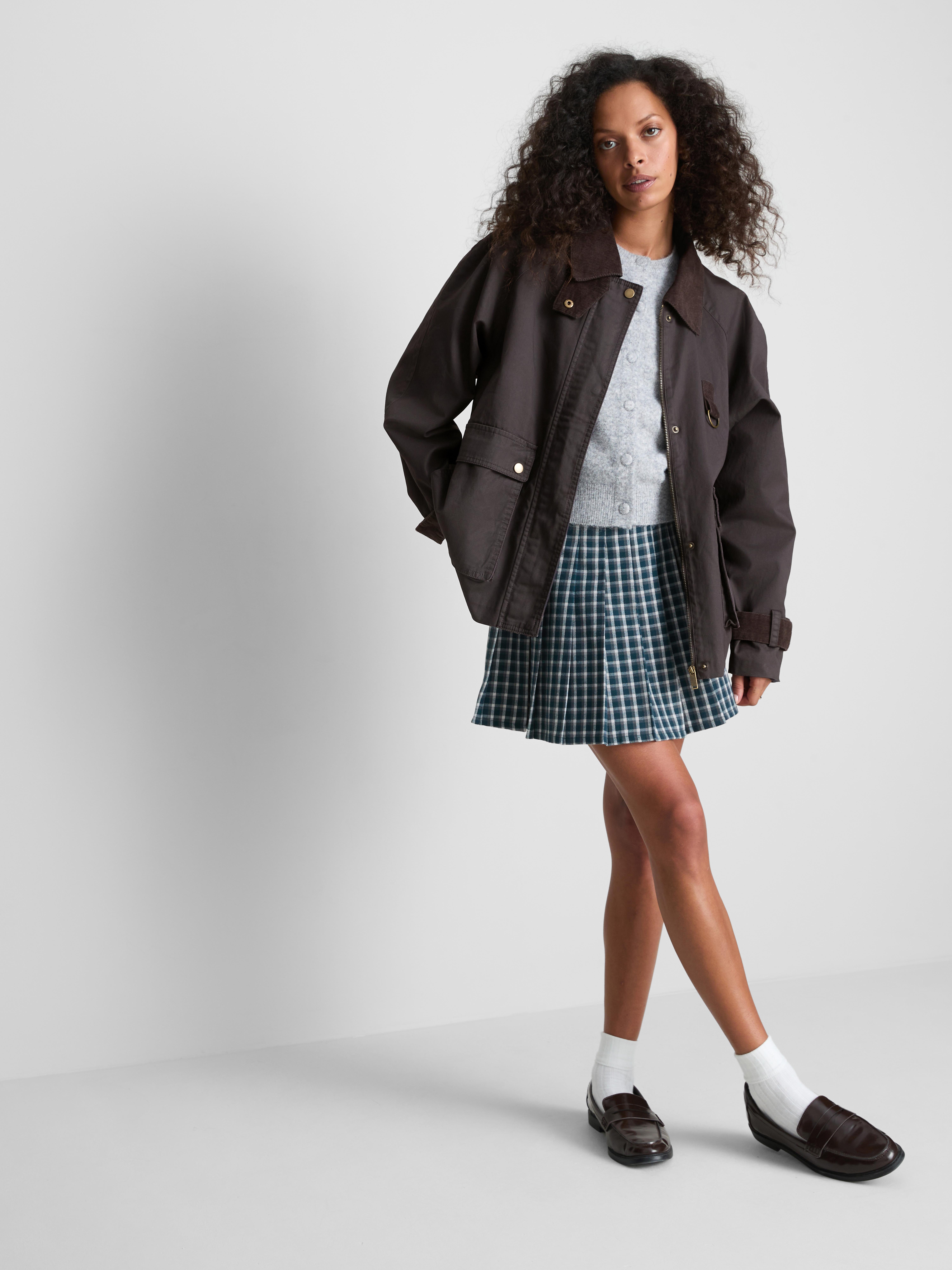 Paula Echevarría Classic Barn Jacket - Dark Purple