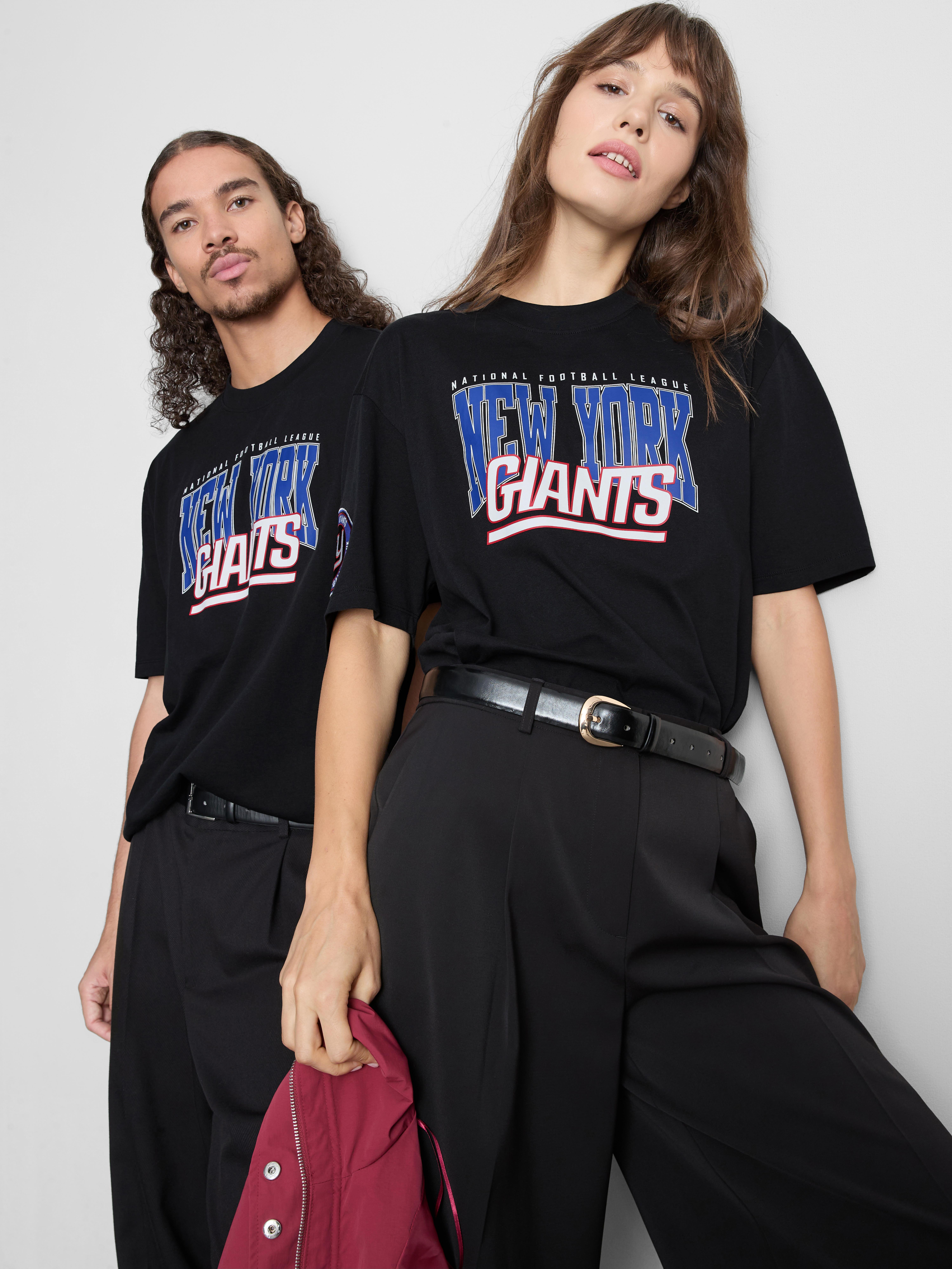 NFL New York Giants Pure Cotton Graphic T-Shirt - Black