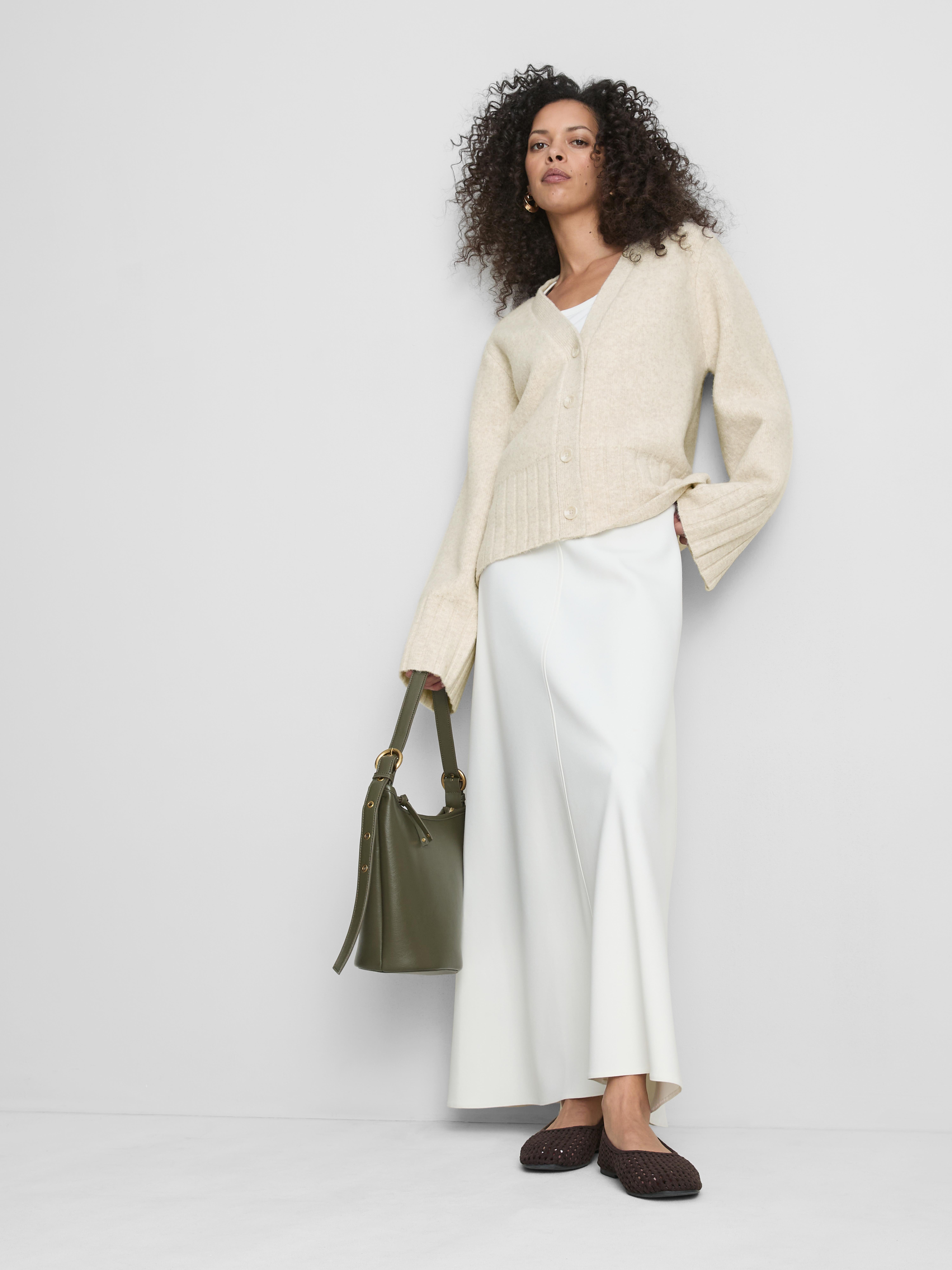 Relaxed Wide Sleeve Cardigan - Ivory