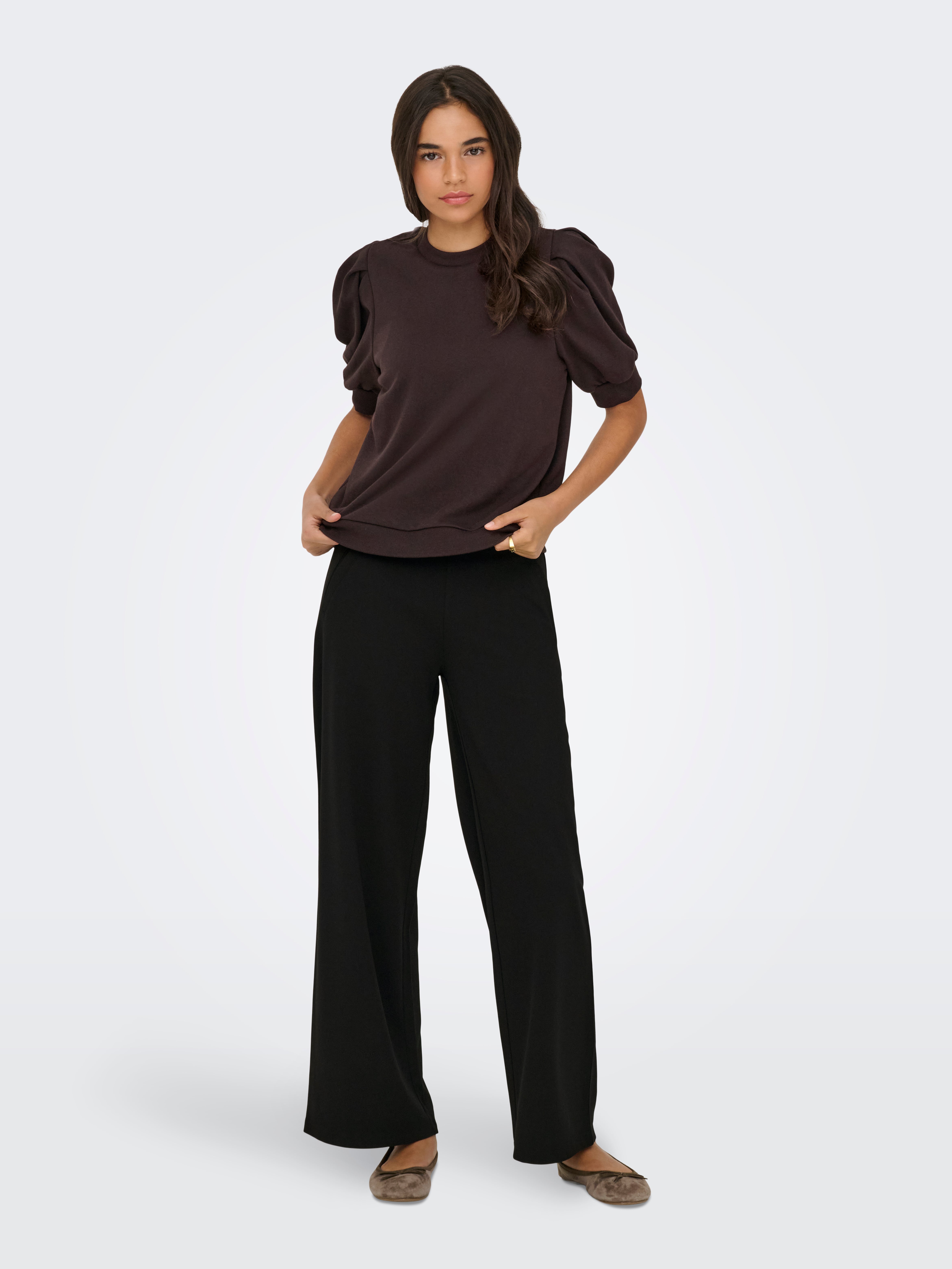 JDYLOUISVILLE Wide Leg Fit Wide-leg trousers Black