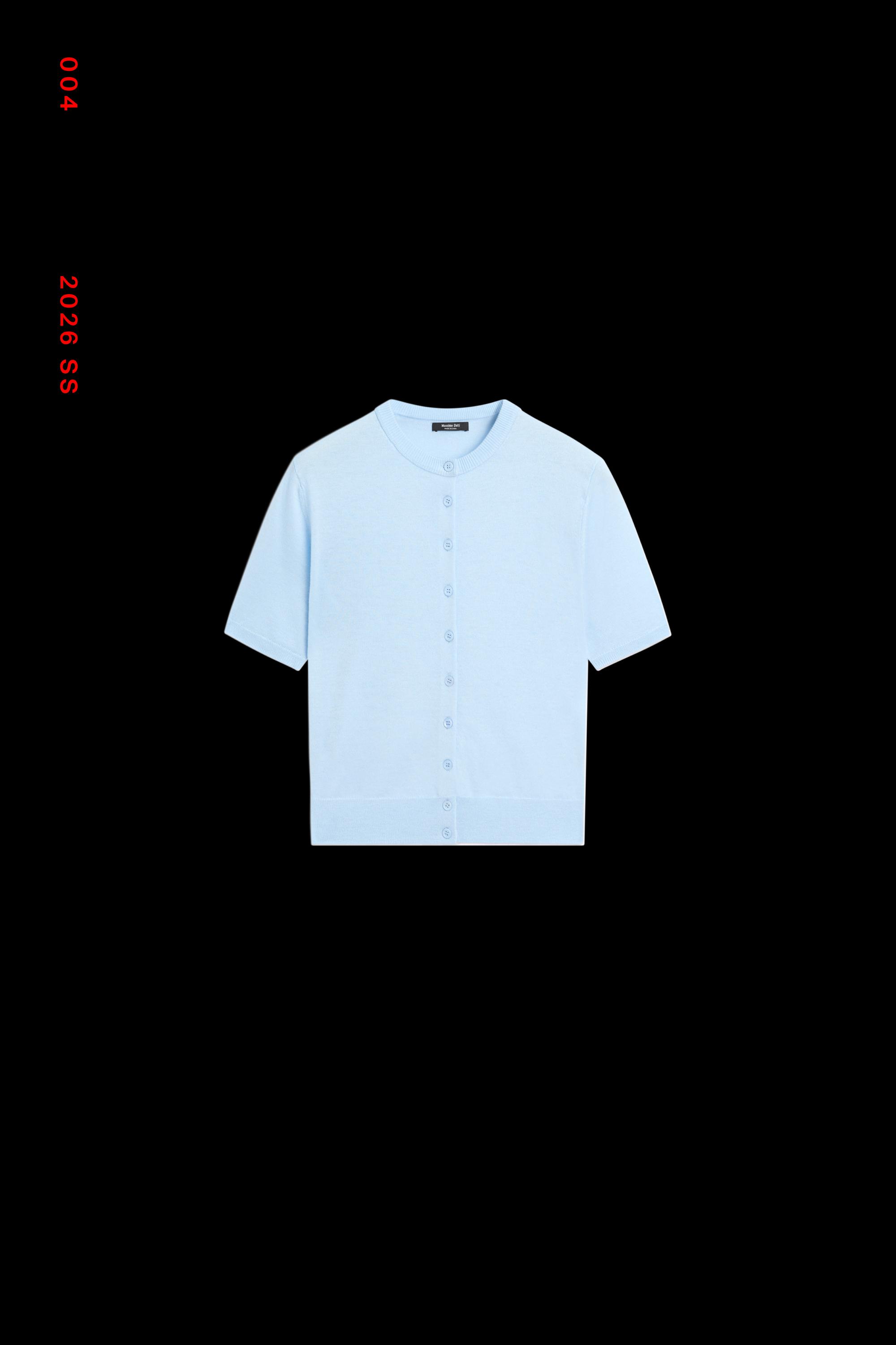 Short sleeve cardigan - SKY BLUE