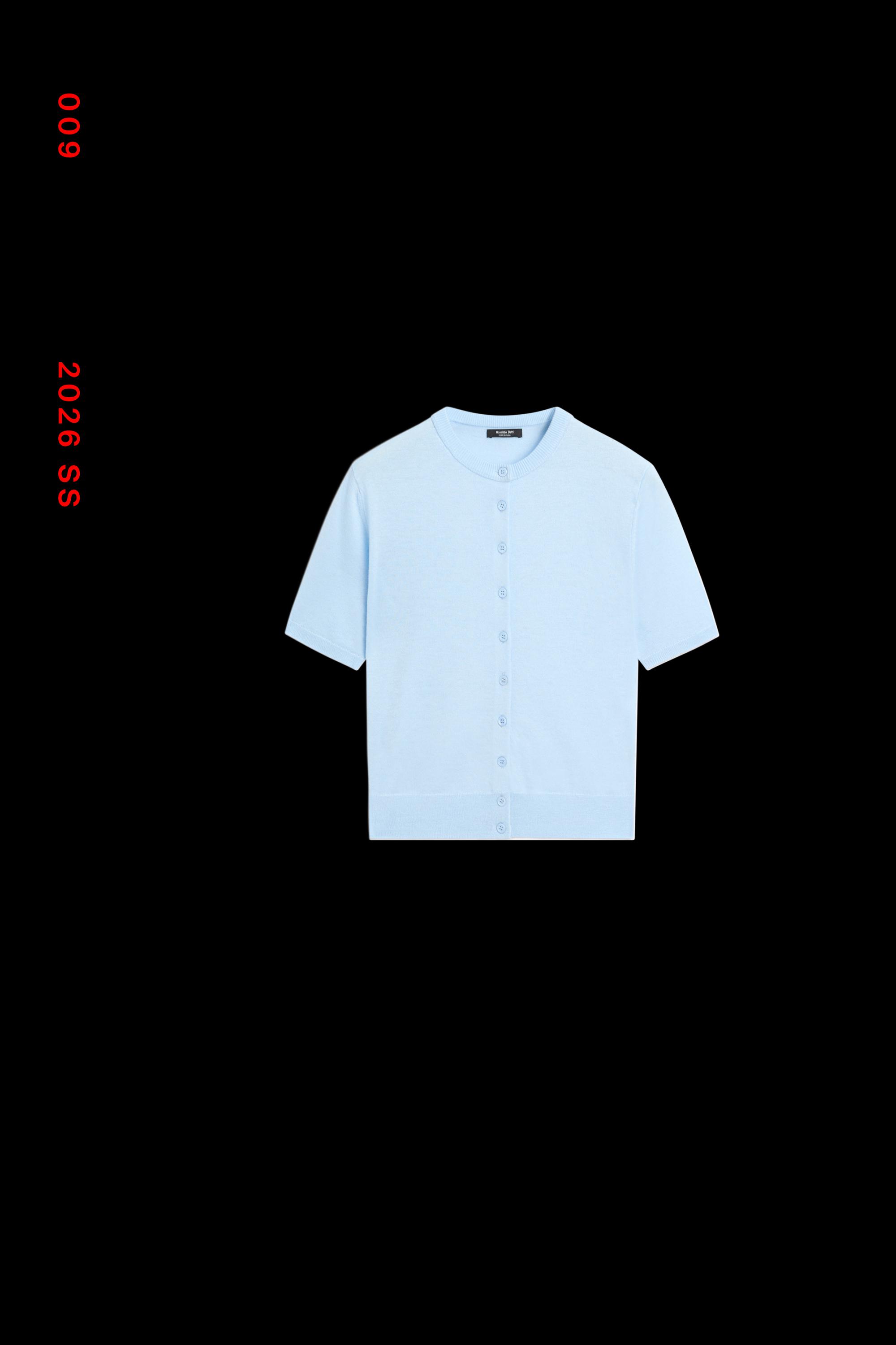 Short sleeve cardigan - SKY BLUE