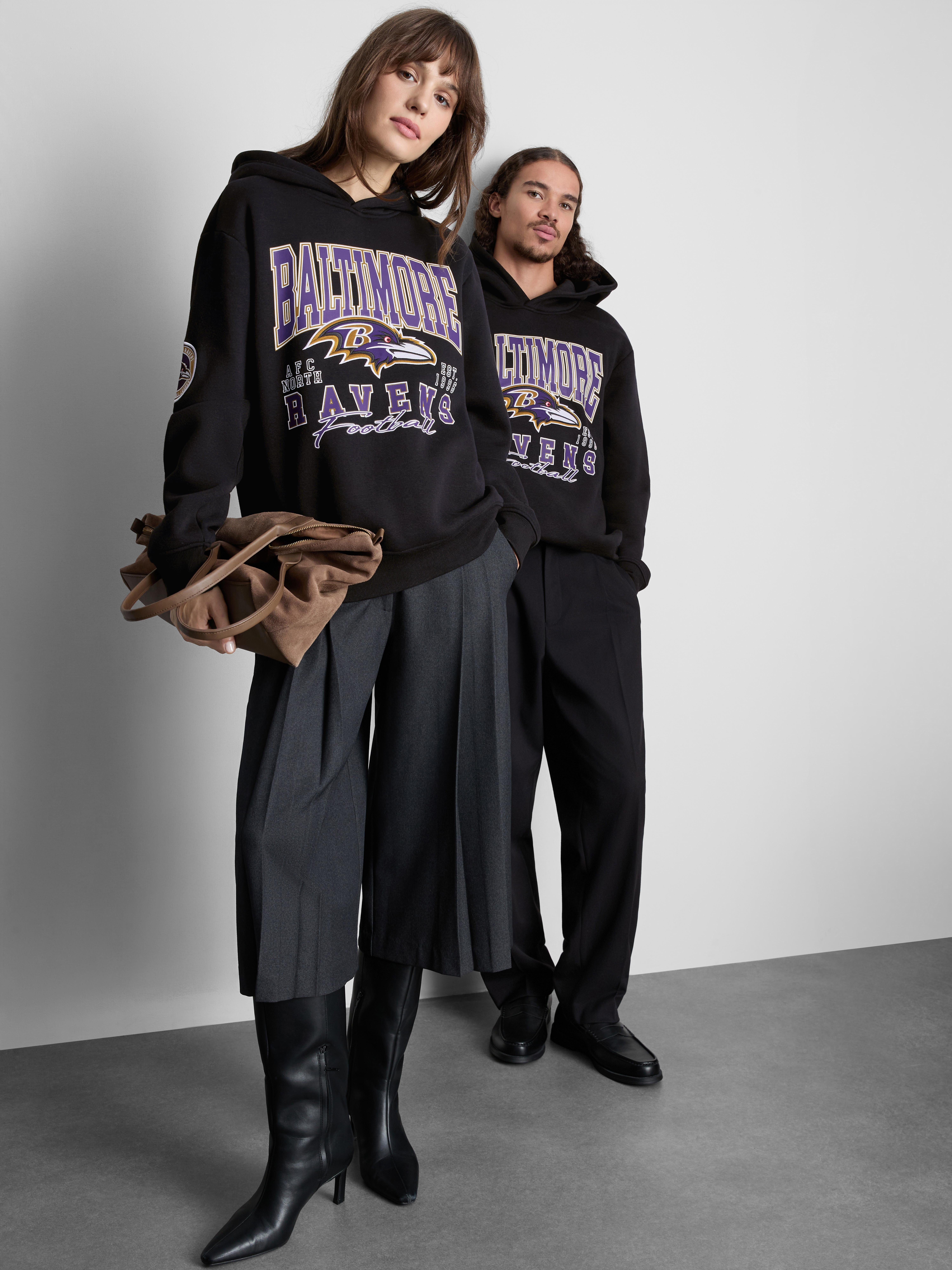 NFL Baltimore Ravens Cotton-Rich Hoodie - Black