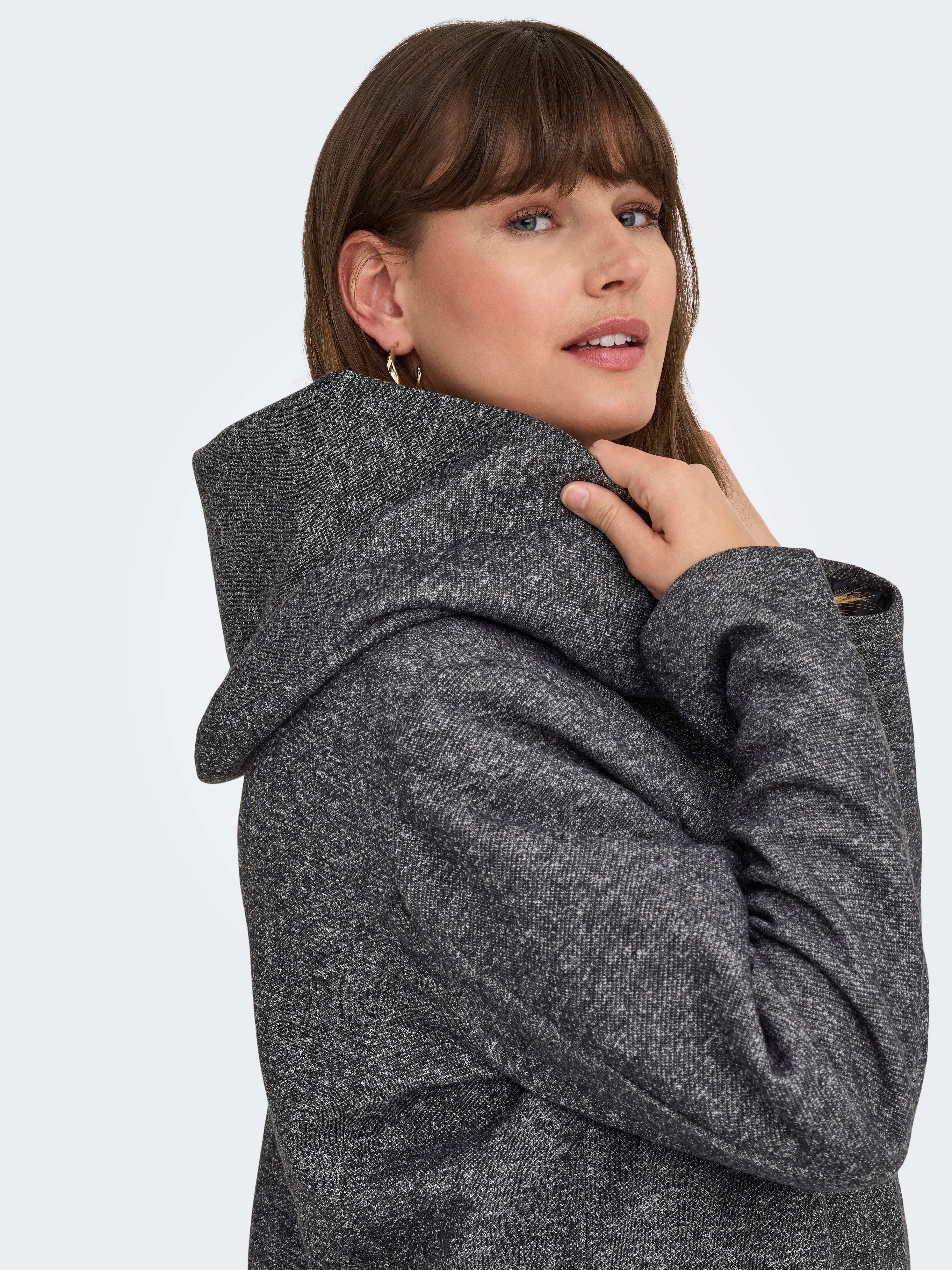 CARSEDONA Coat Dark Grey Melange