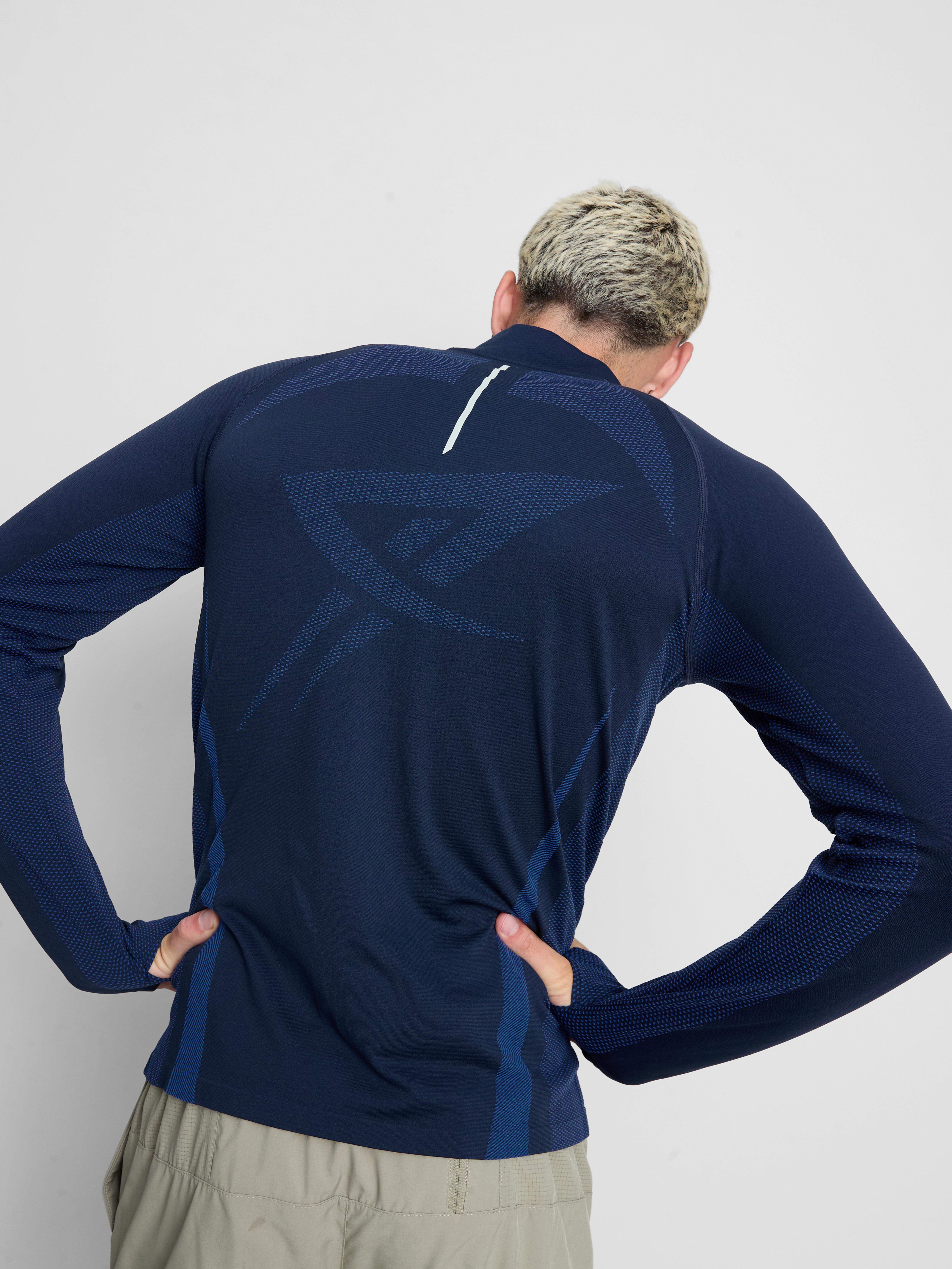 Quarter Zip Gym Top - Navy