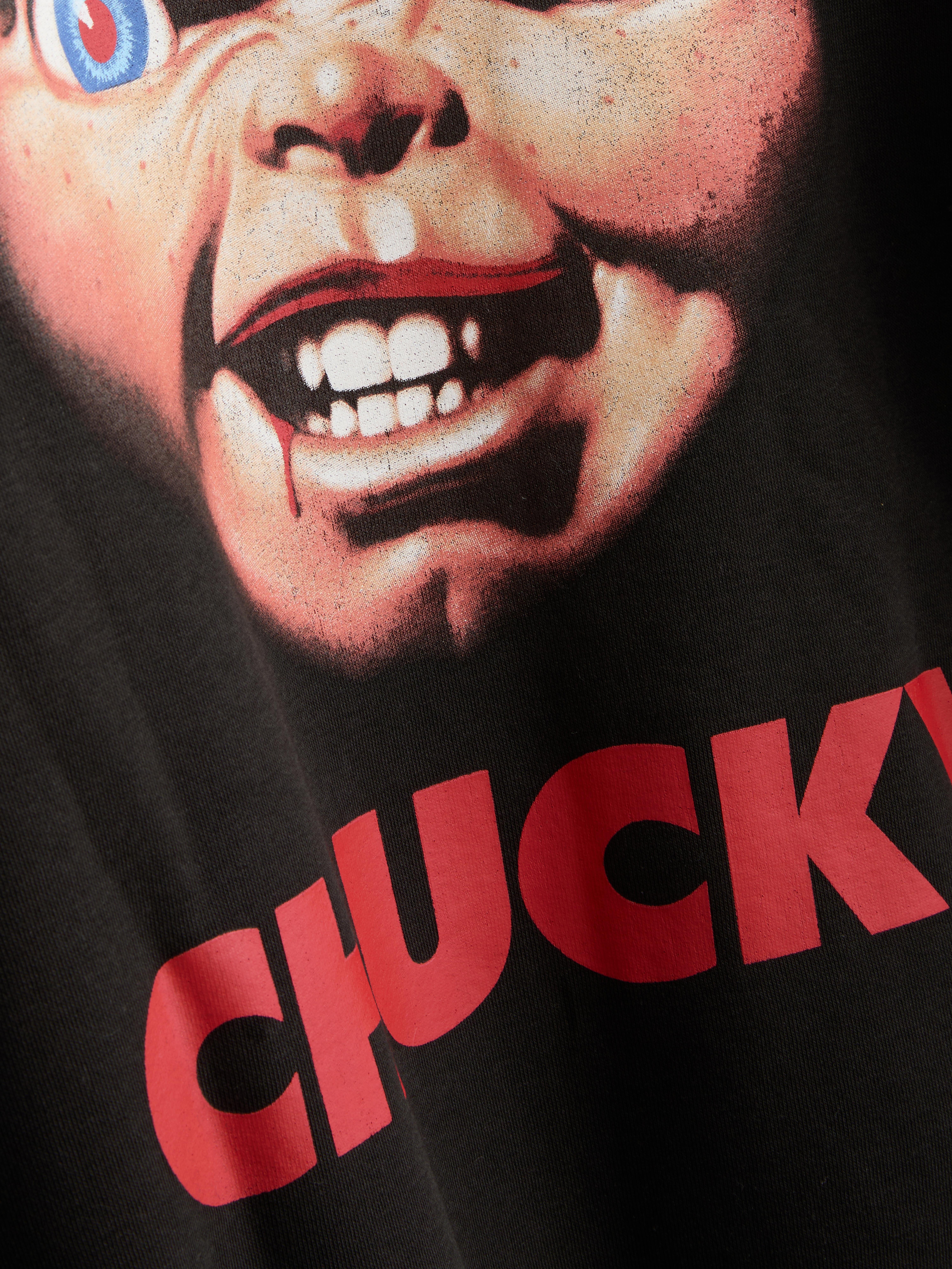 Chucky Cotton-Rich Graphic Hoodie - Black