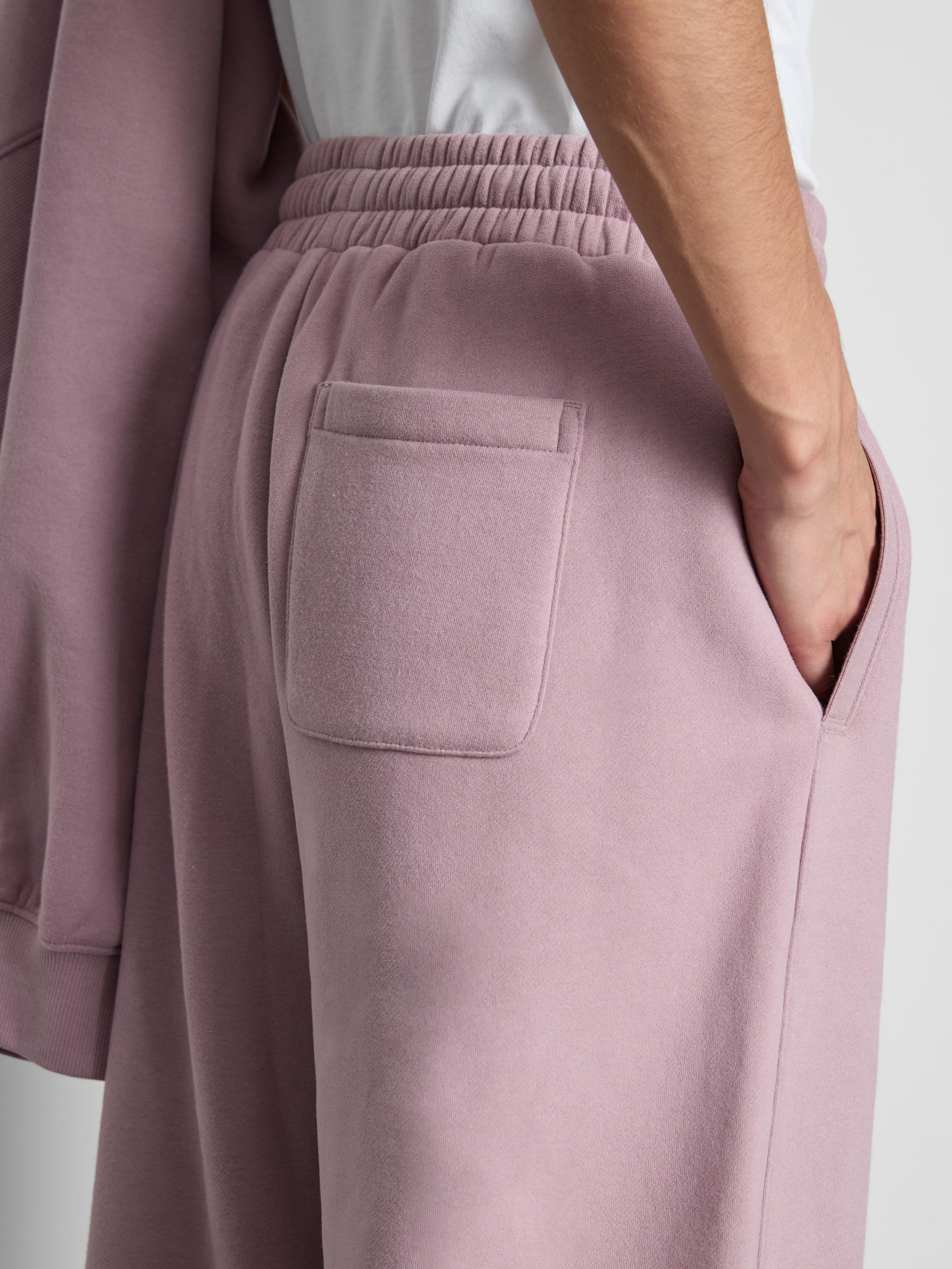 Cotton-Rich Relaxed Cuffed Joggers - Pink
