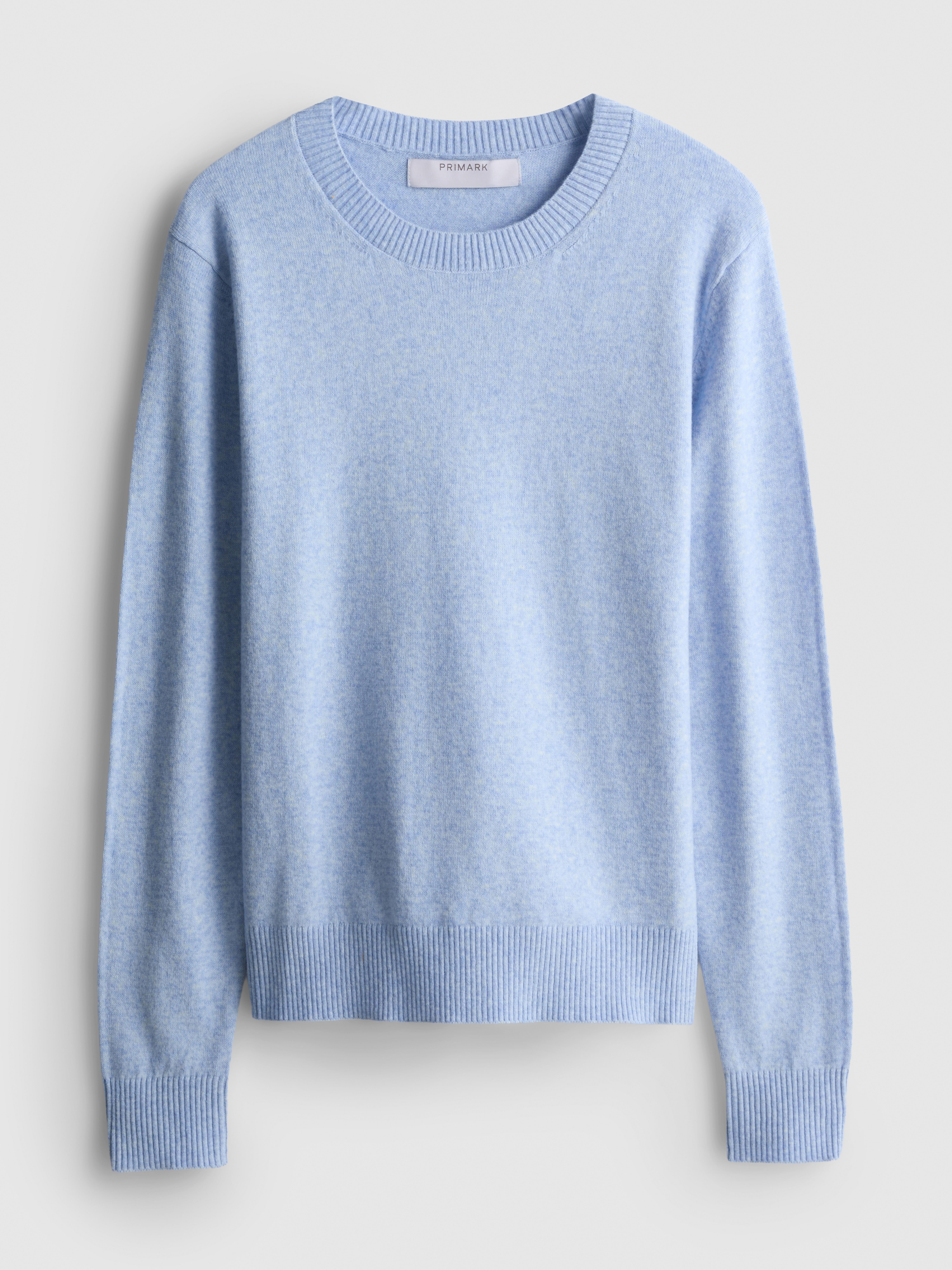 Soft Knitted Crew Neck Sweater - Blue