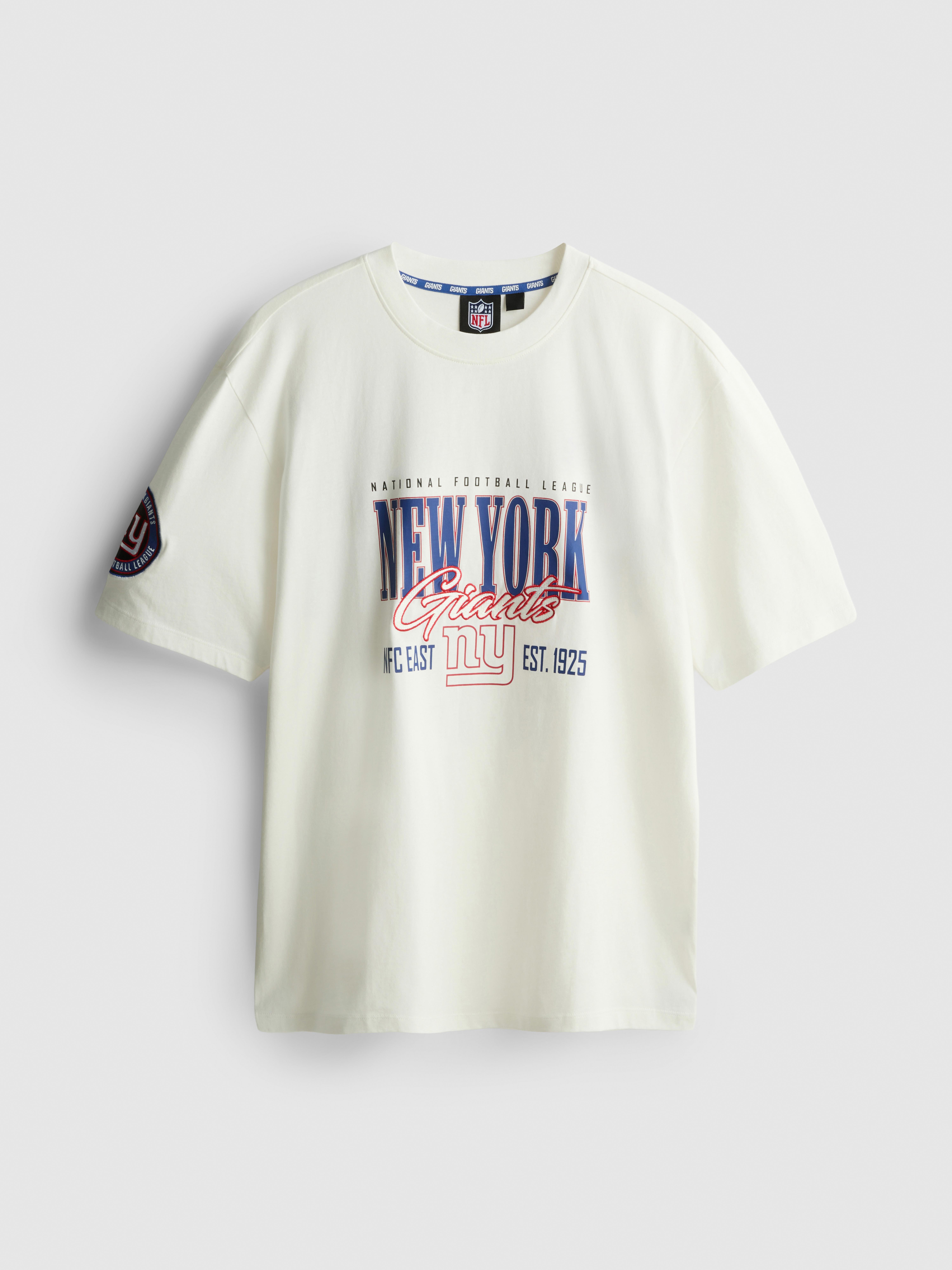 NFL New York Giants Pure Cotton Graphic T-Shirt - Ivory