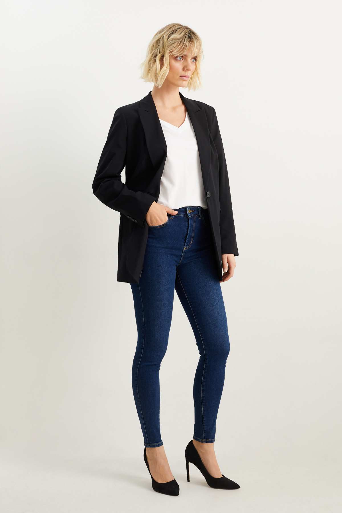 Multipack of 2 - jegging jeans - high waist - blue denim