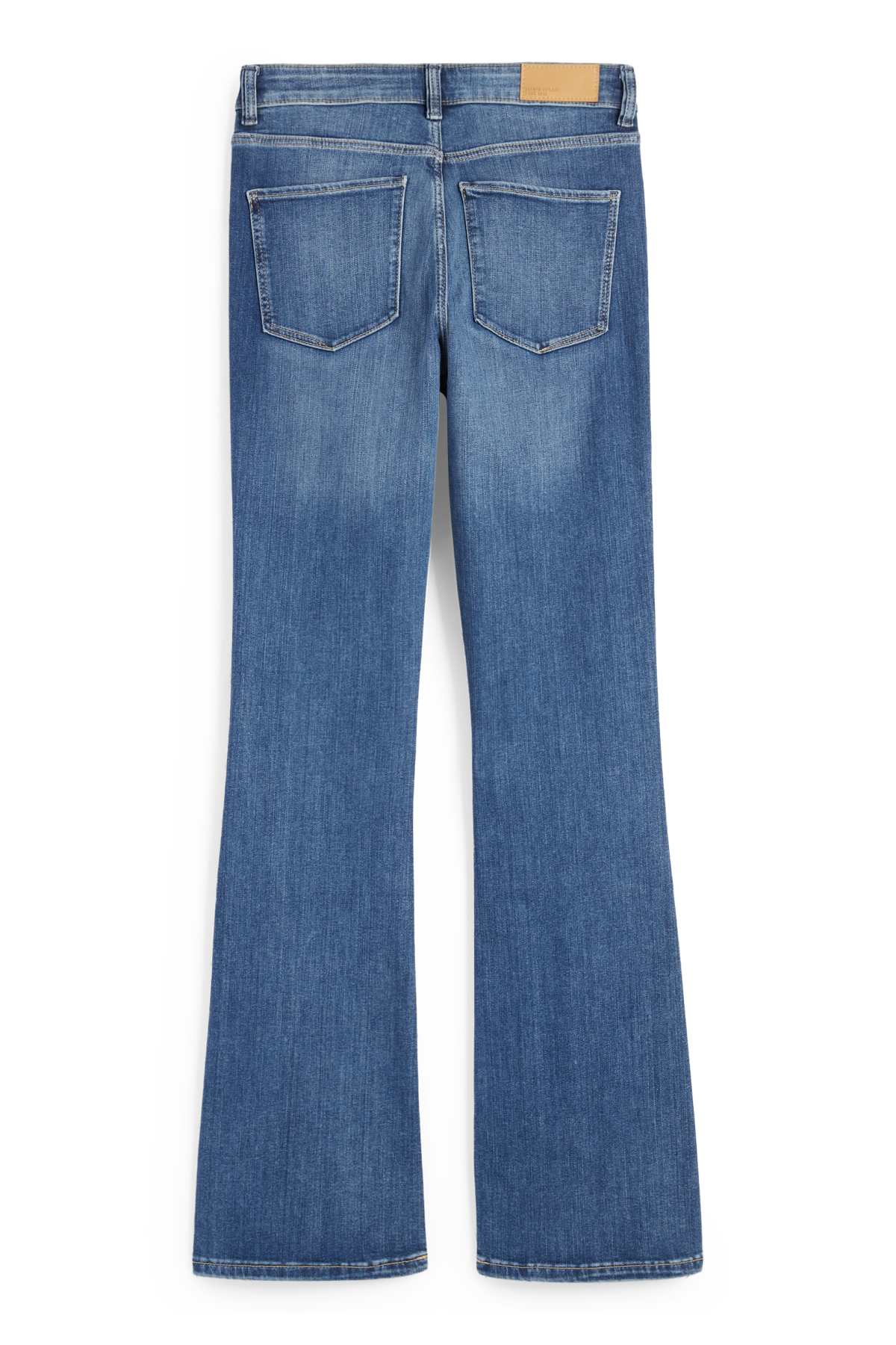 Bootcut jeans - mid-rise waist - LYCRA® - blue denim