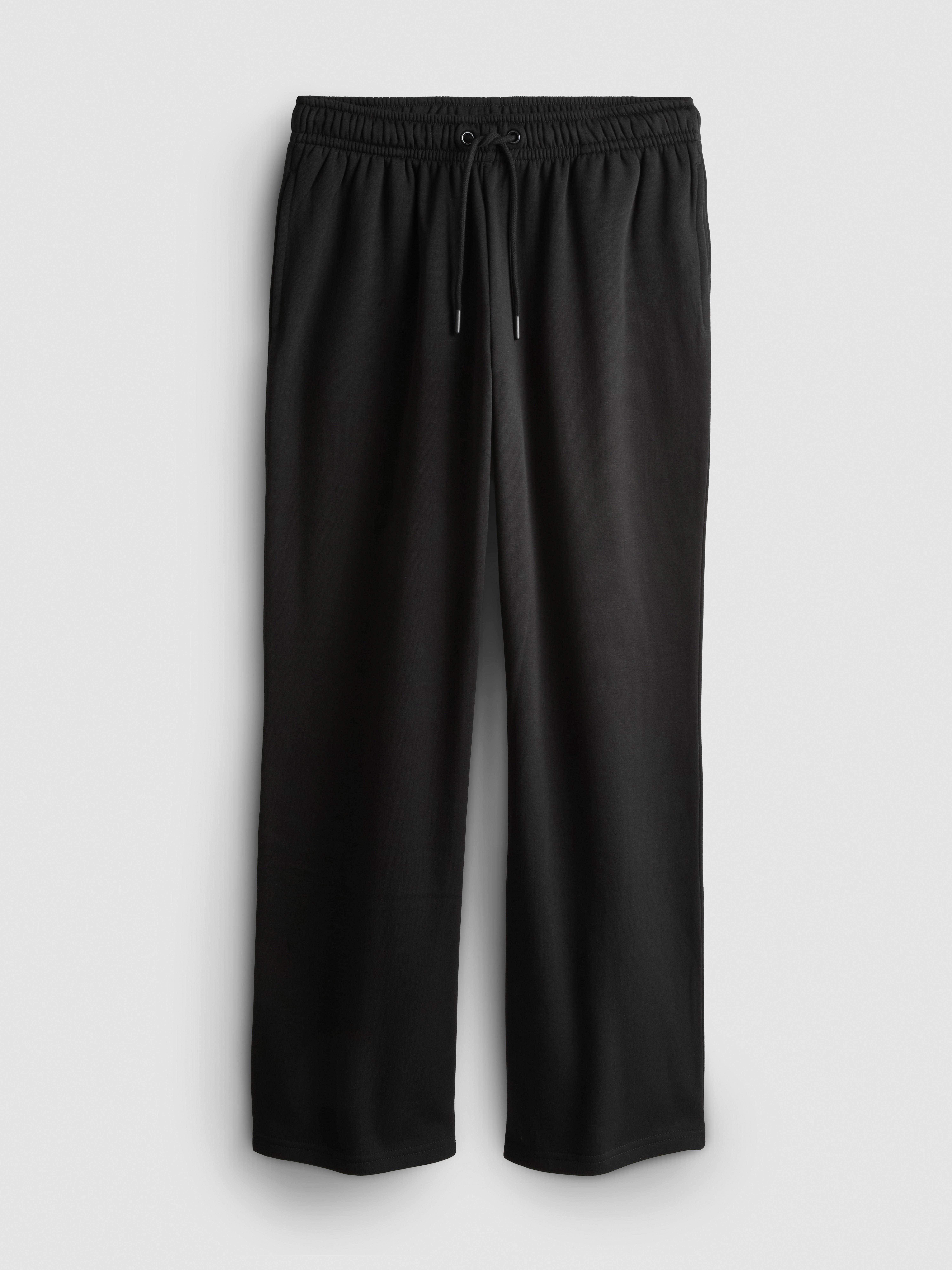 Straight-Leg Joggers - Black