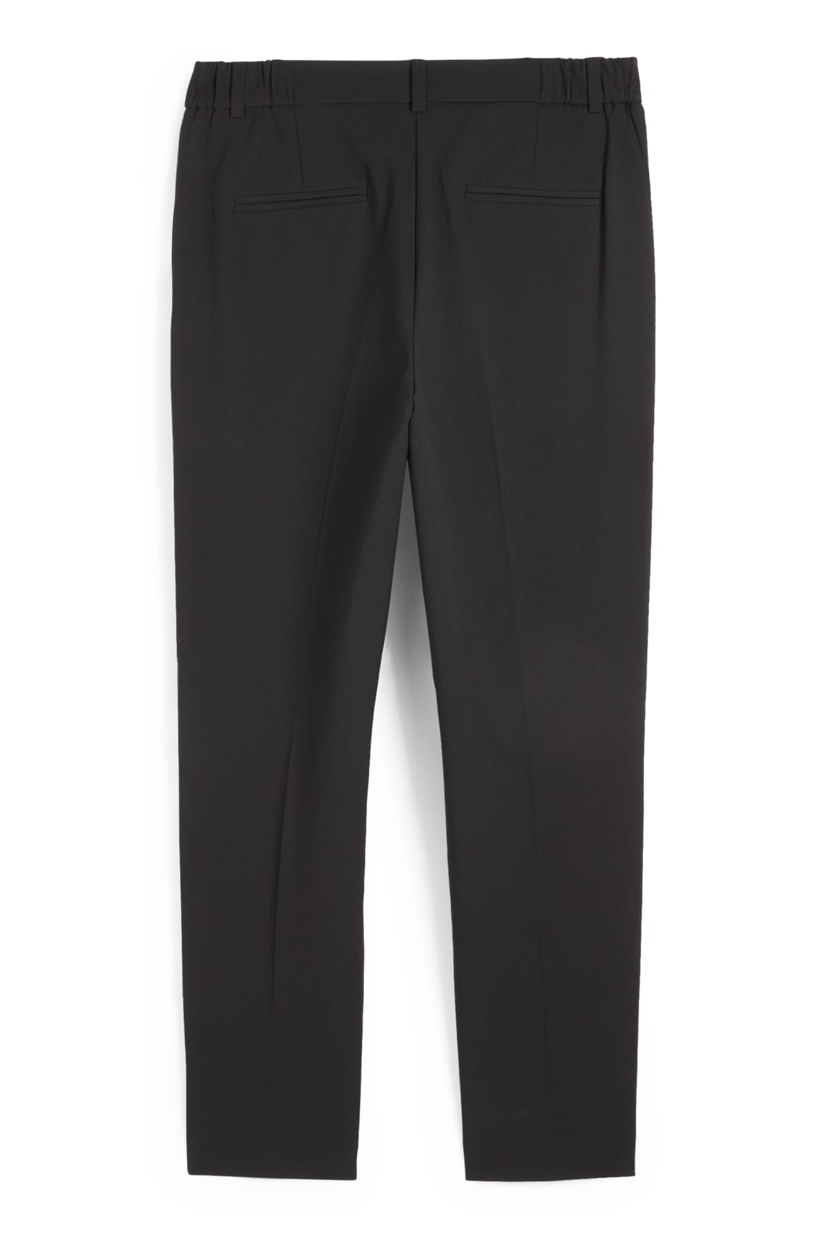 Business trousers - mid-rise waist - slim fit - black