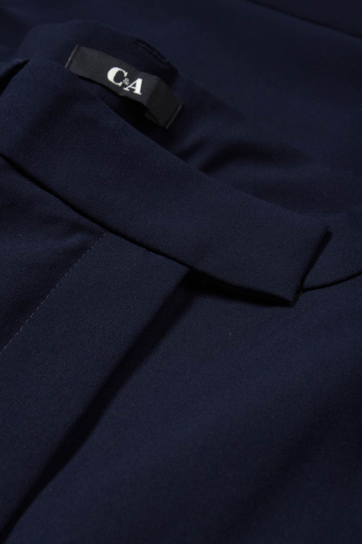 Business trousers - mid-rise waist - slim fit - dark blue