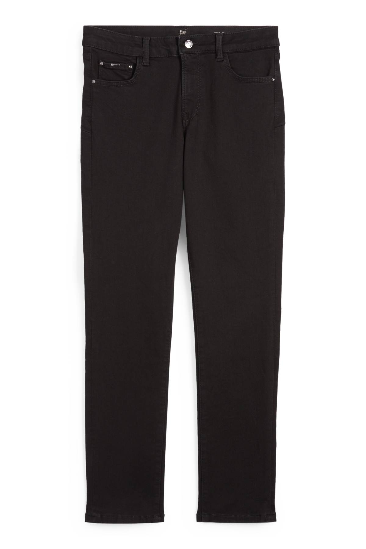 Slim jeans - mid-rise waist - shaping jeans - LYCRA® - black