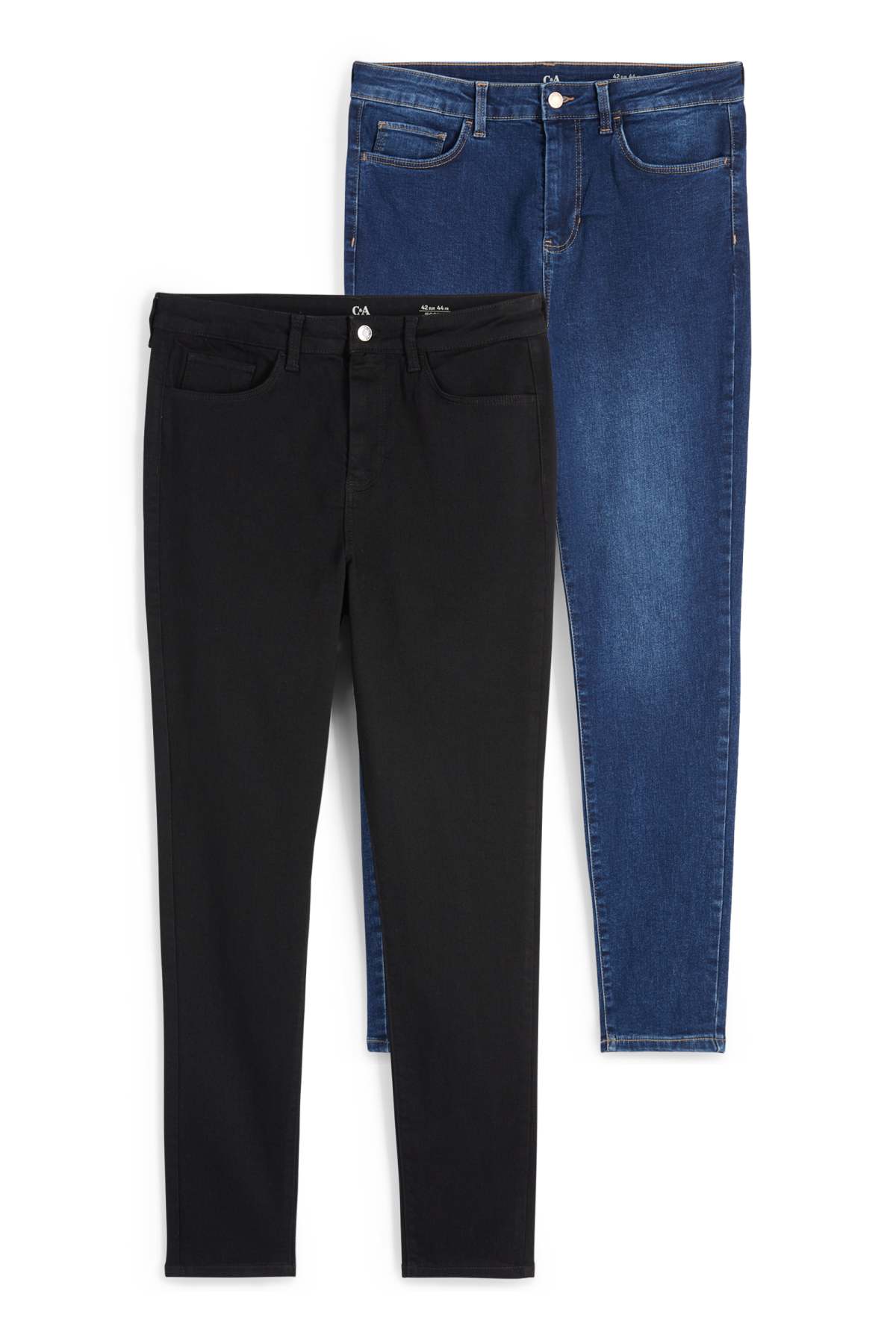 Multipack of 2 - jegging jeans - high waist - denim-dark blue