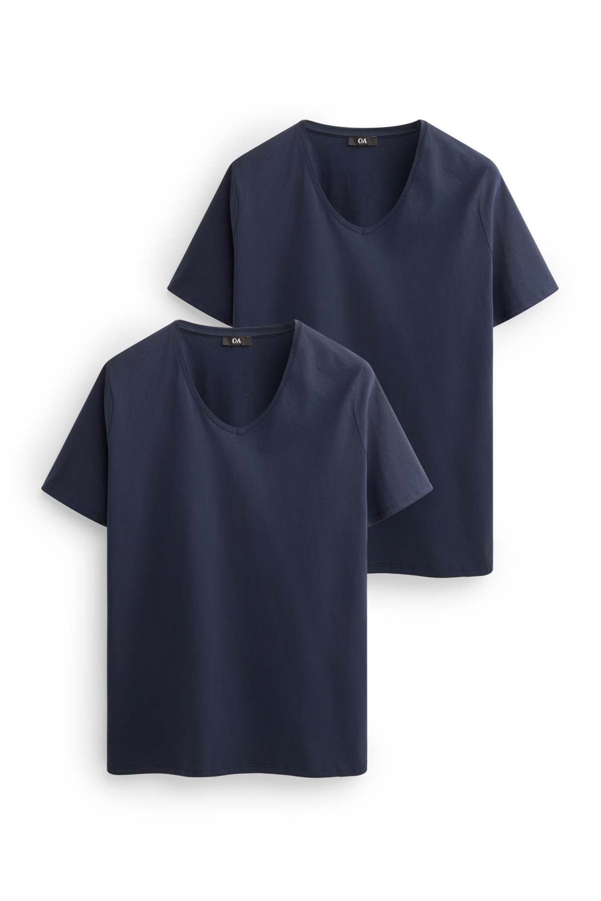 Multipack of 2 - V-neck T-shirt - LYCRA® - dark blue