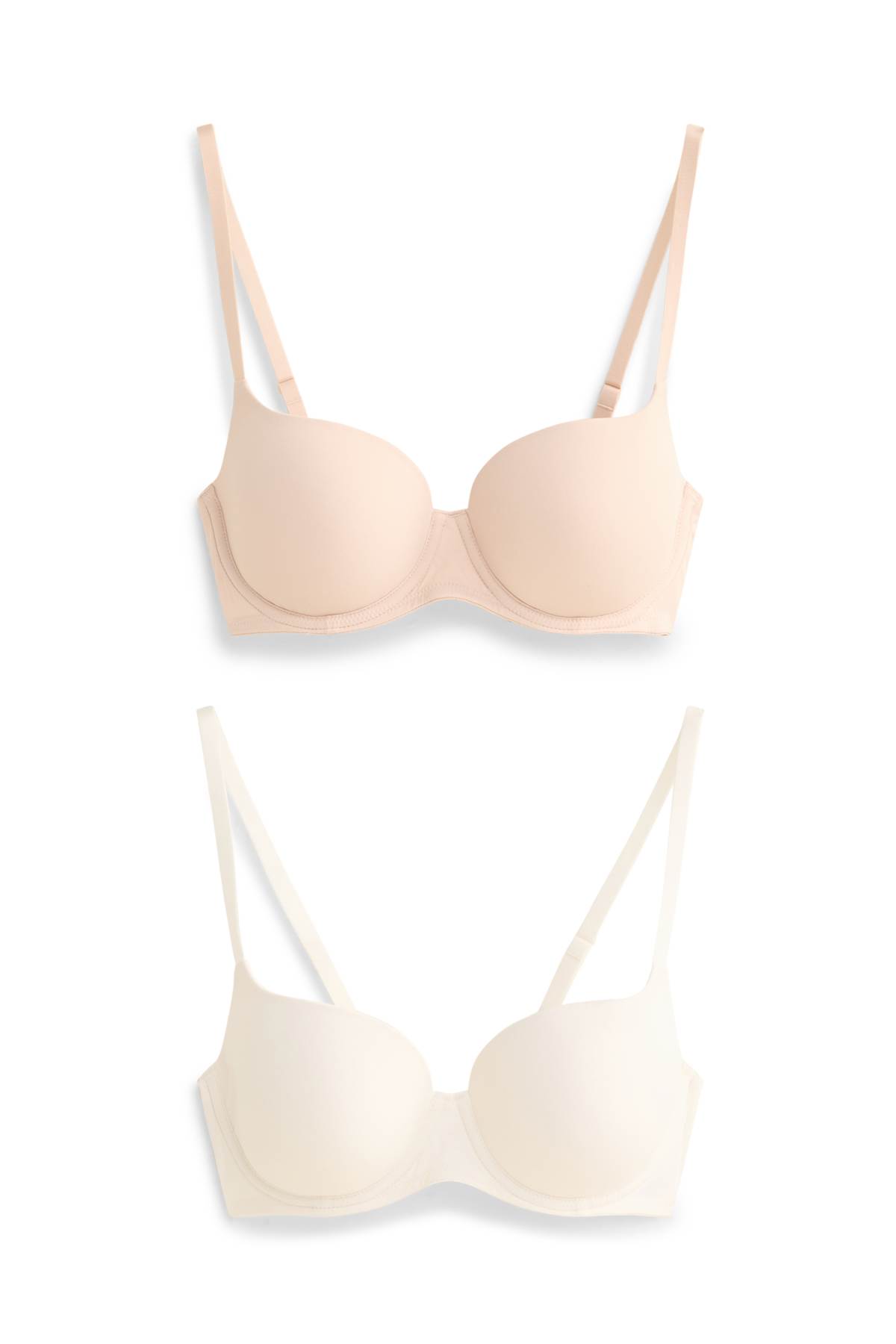 Multipack of 2 - underwire bra - FULL COVERAGE - padded - creme