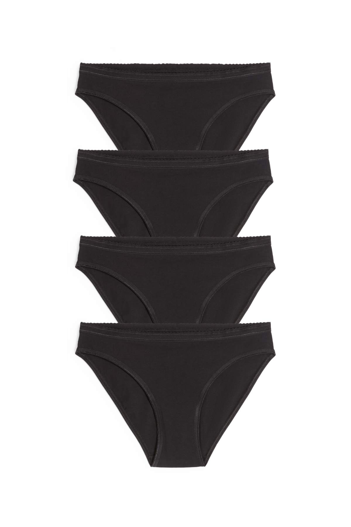 Multipack of 4 - knickers - black