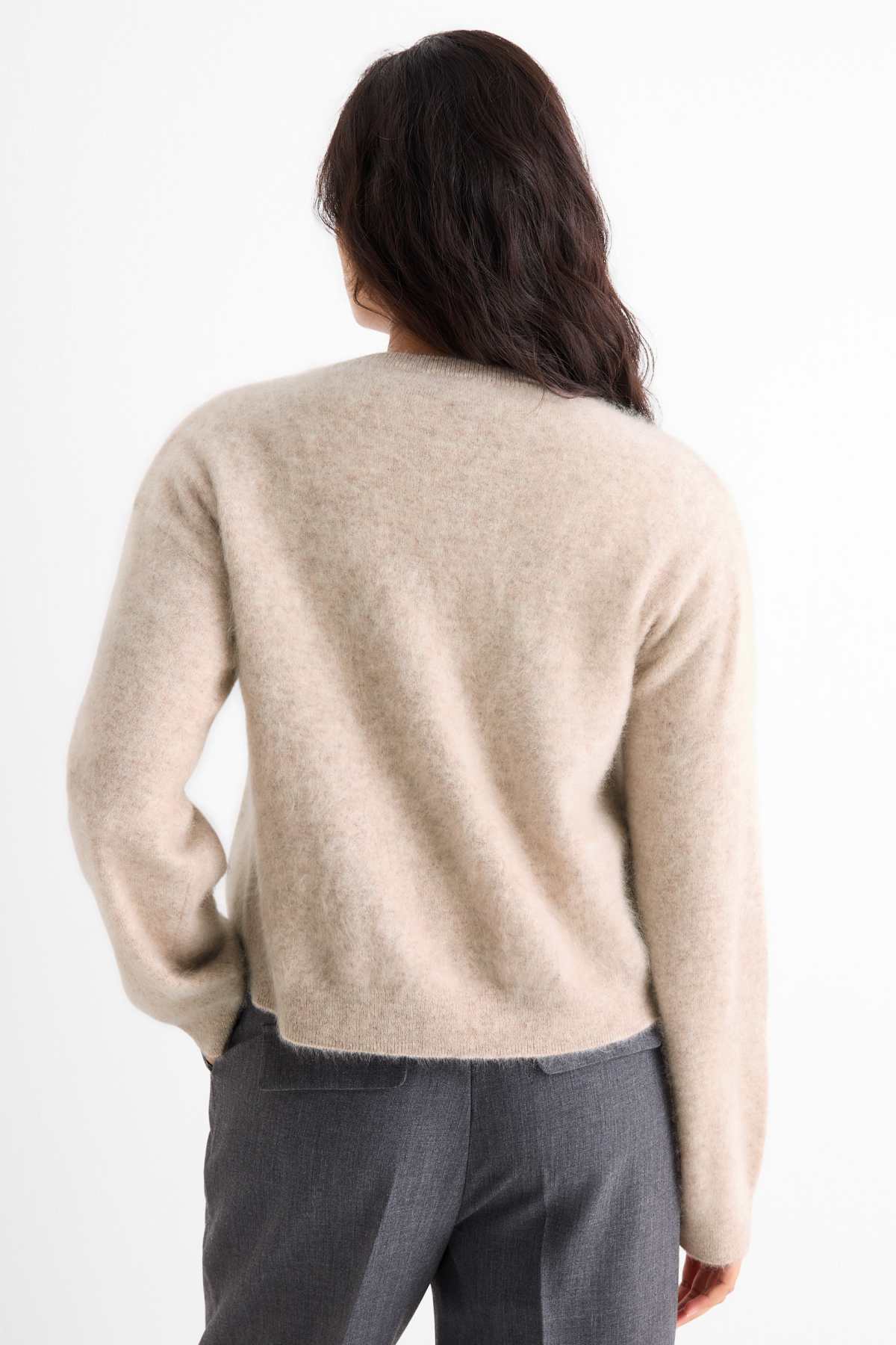 Cashmere cardigan - light beige