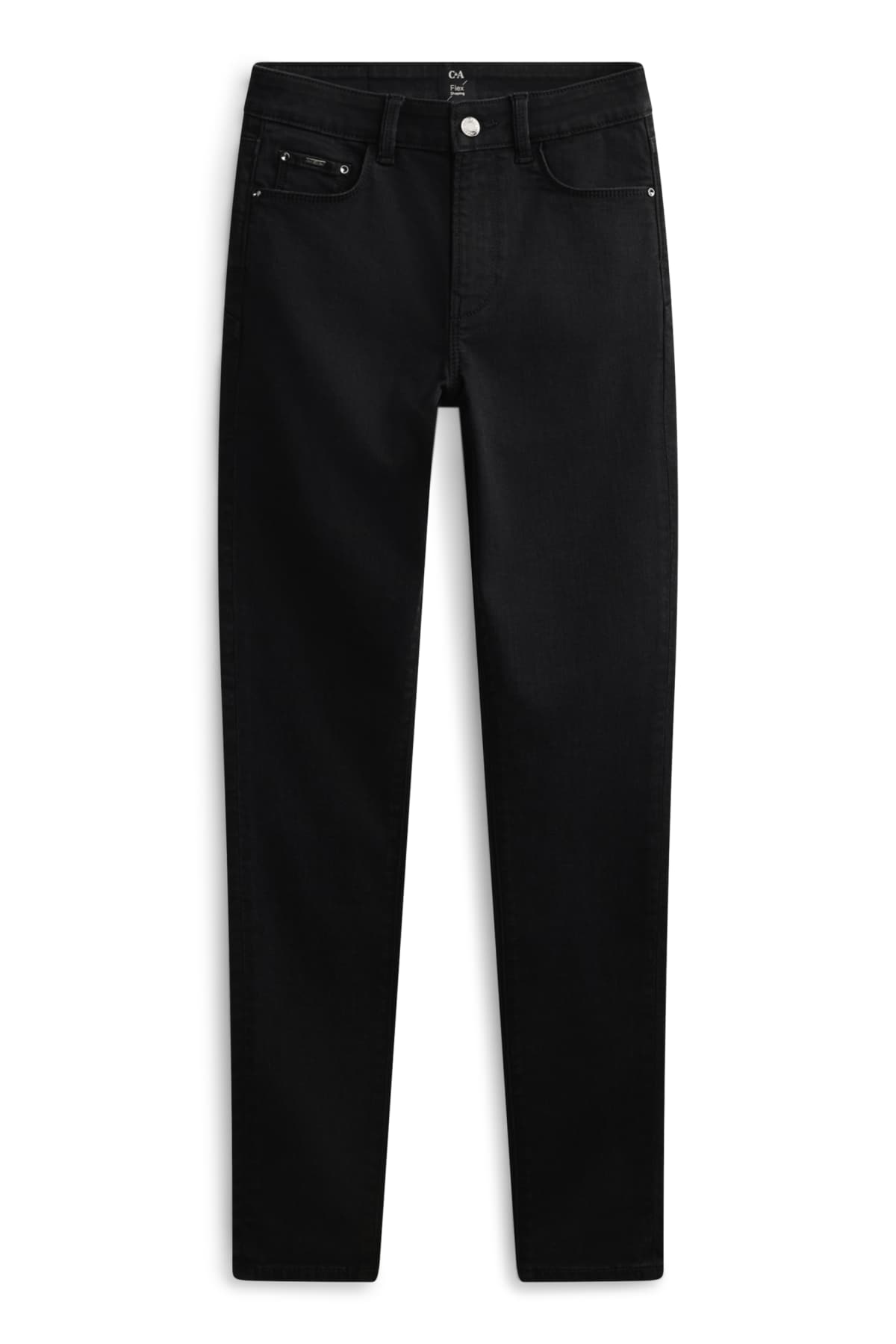 Skinny jeans - mid-rise waist - shaping jeans - black