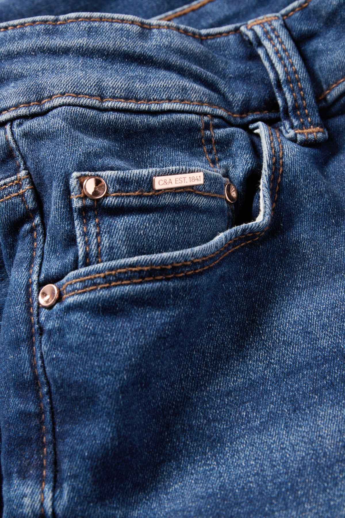 Skinny jeans - mid-rise waist - shaping jeans - LYCRA® - dark blue