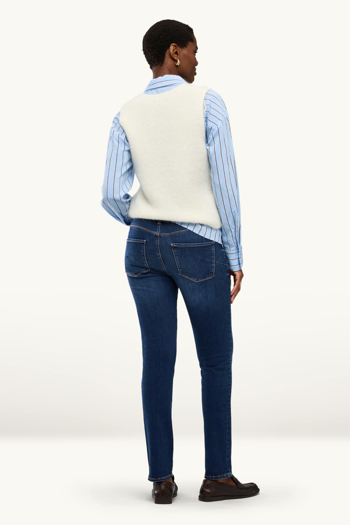 Slim jeans - mid-rise waist - shaping jeans - LYCRA® - denim-dark blue