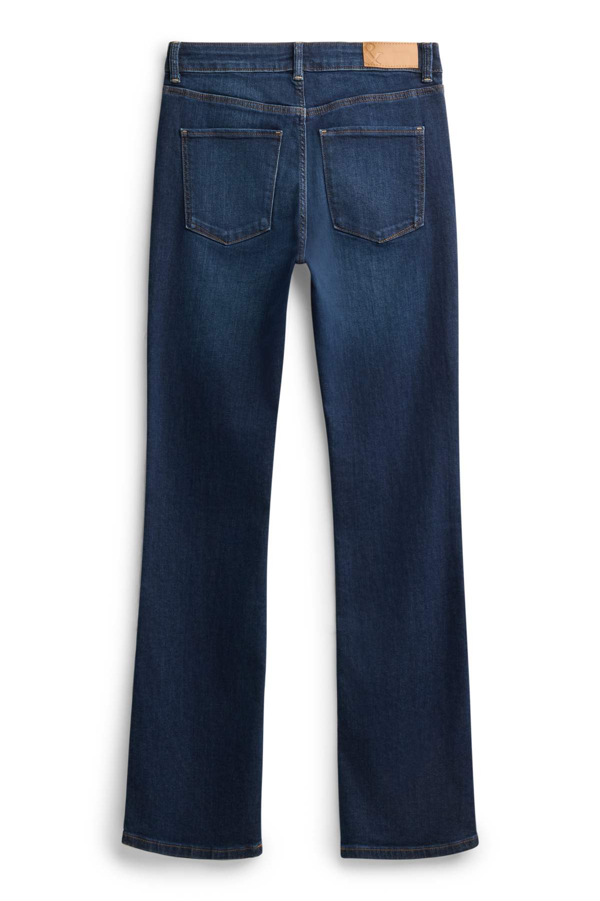 Bootcut jeans - mid-rise waist - blue denim